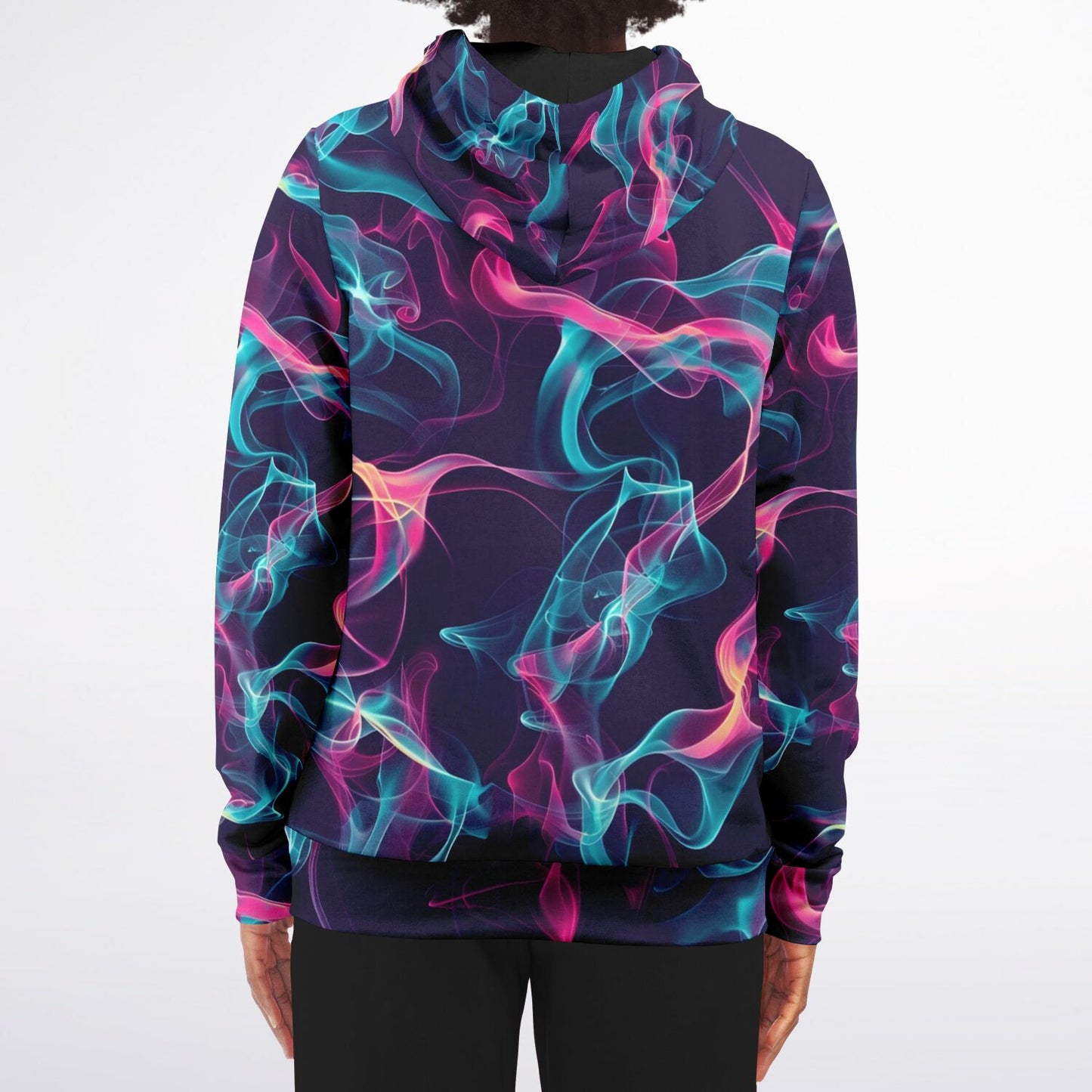 Neon smoke 3 Fashion Zip-Up Hoodie -