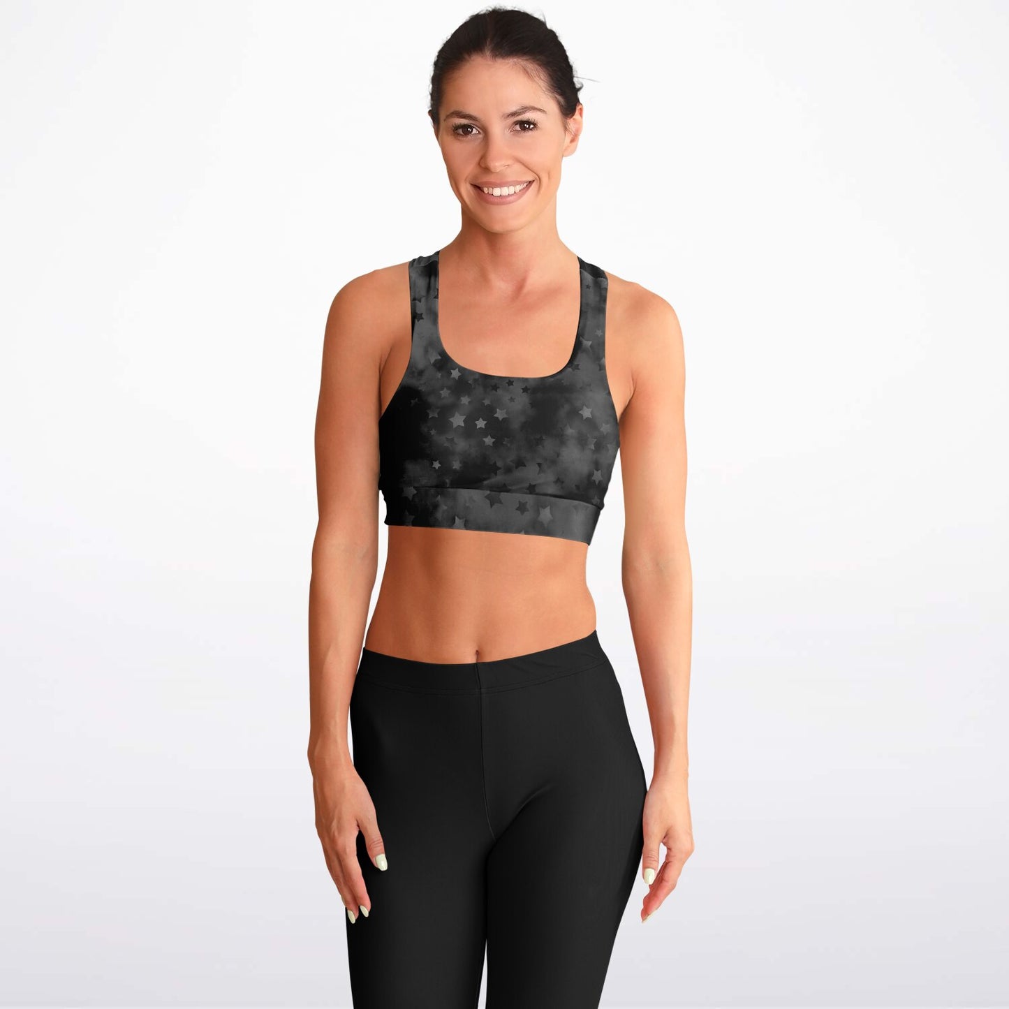Black Star's Padded Sports Bra - AOP