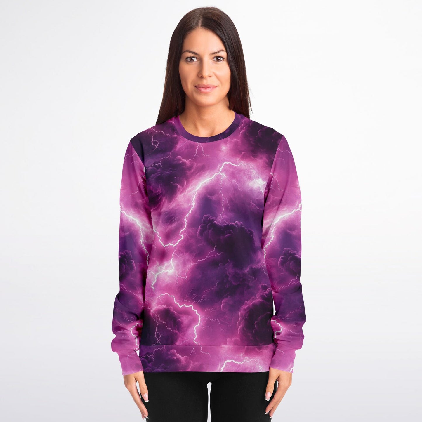 Pink Lightening Crew Sweatshirt -