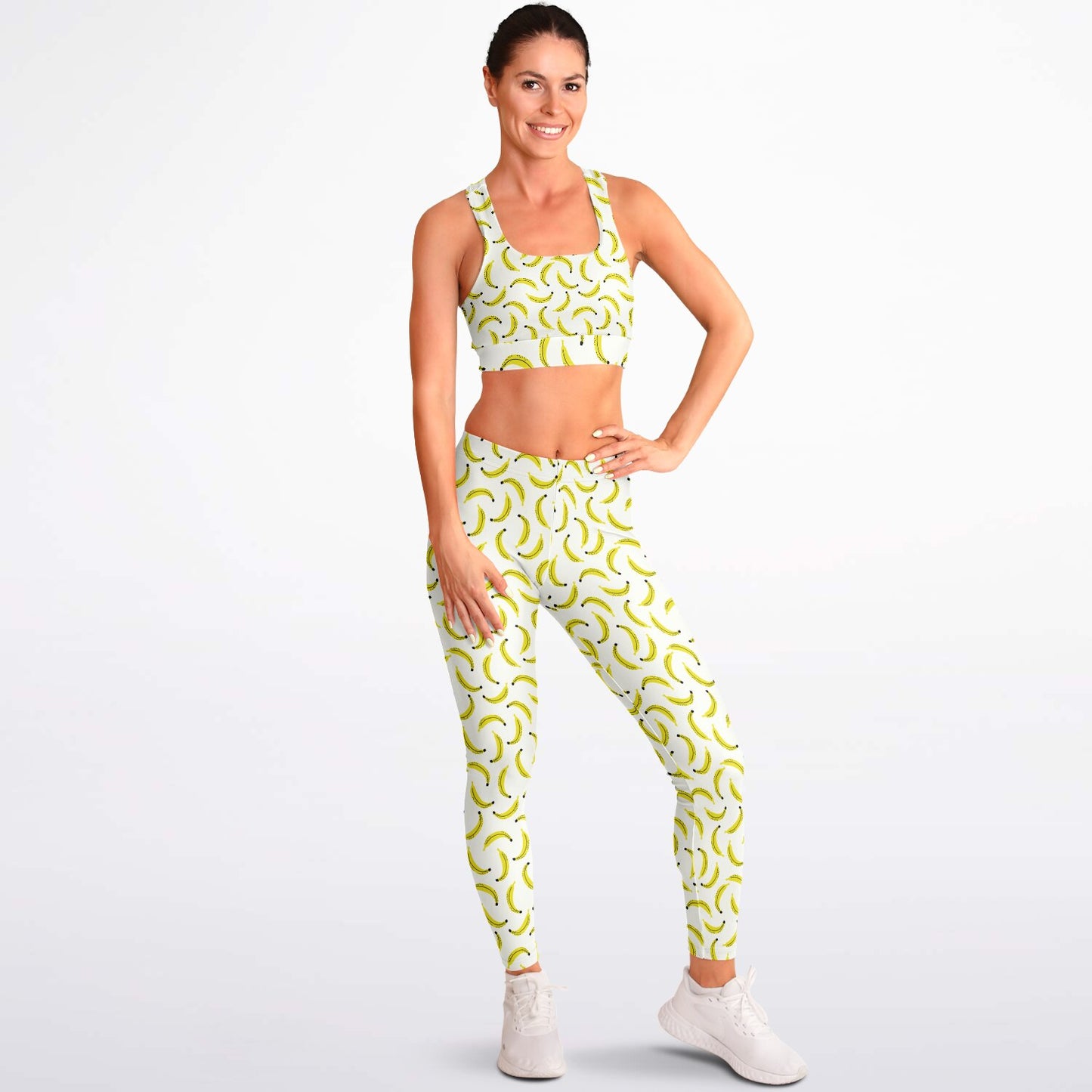 Banana's Padded Sports Bra & Leggings - AOP