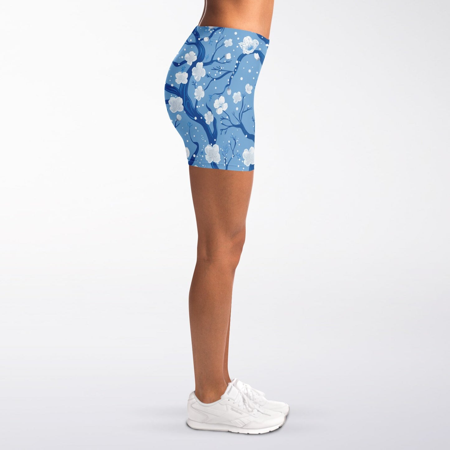 Blue poplar tree Legging Shorts - AOP