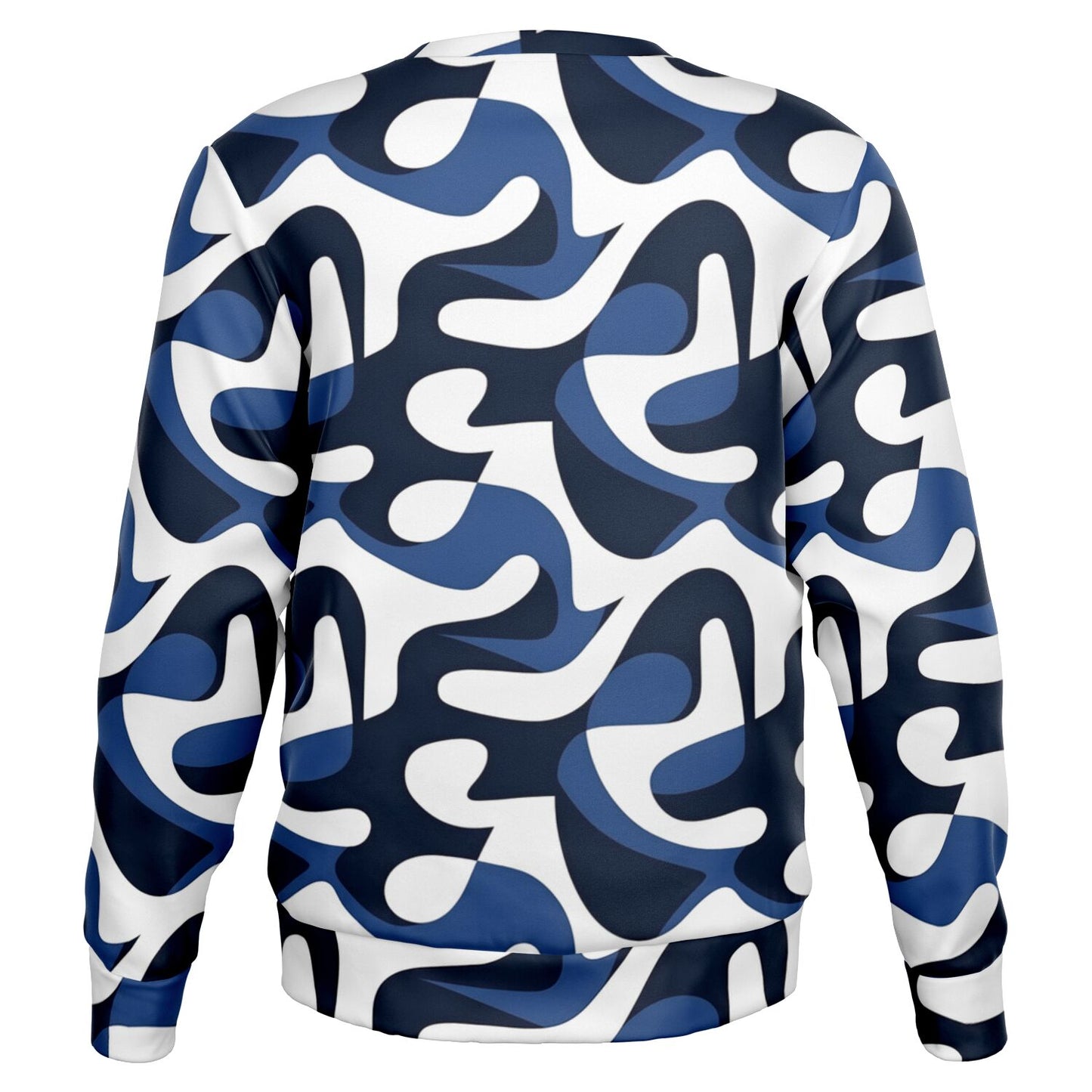 Blue and white Crew Sweatshirt - AOP