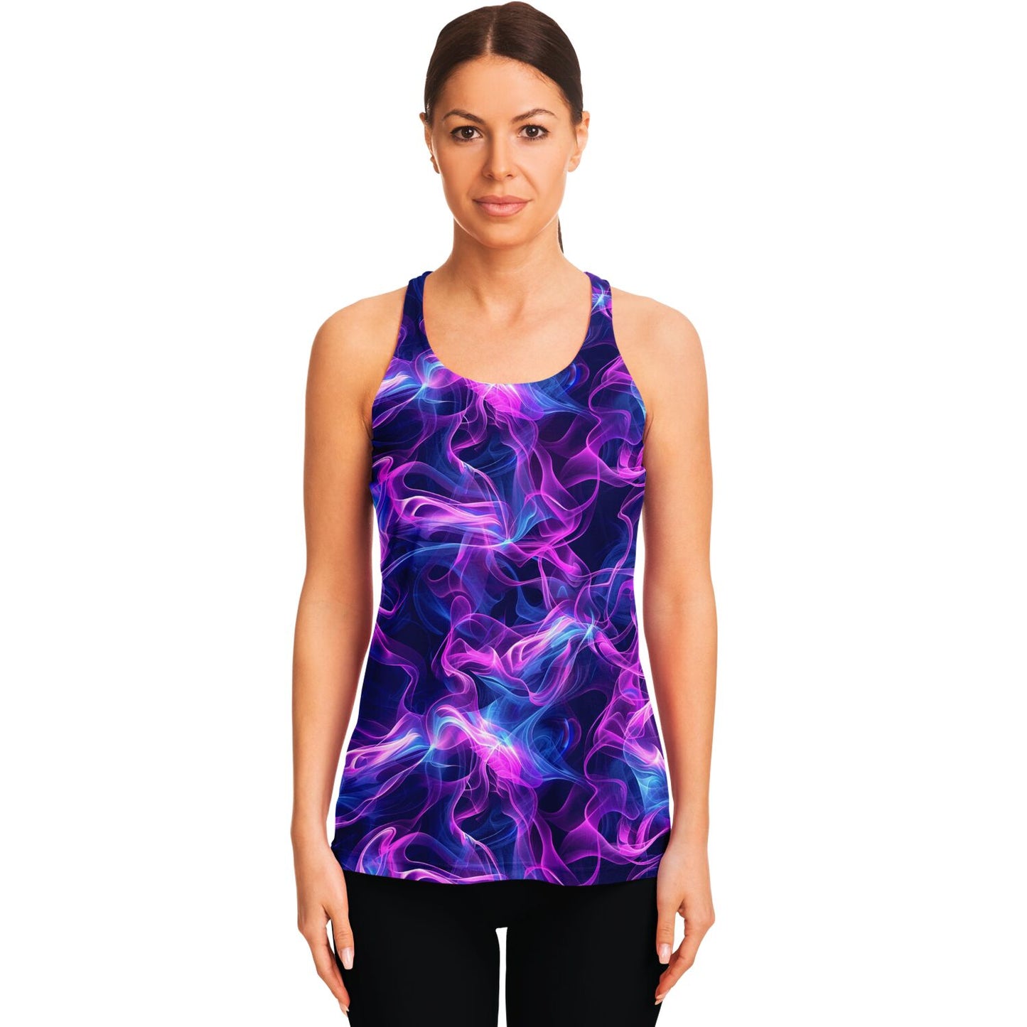 Neon Smoke Racerback Tank Top - AOP D4