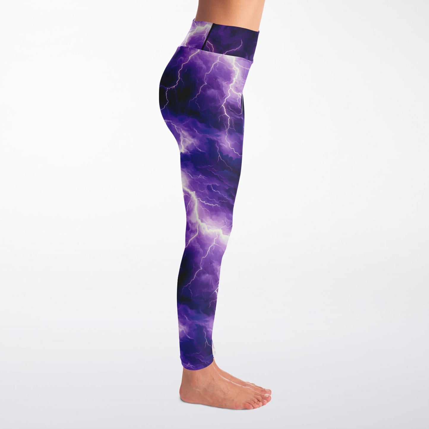 Purple Lightning Yoga Leggings -