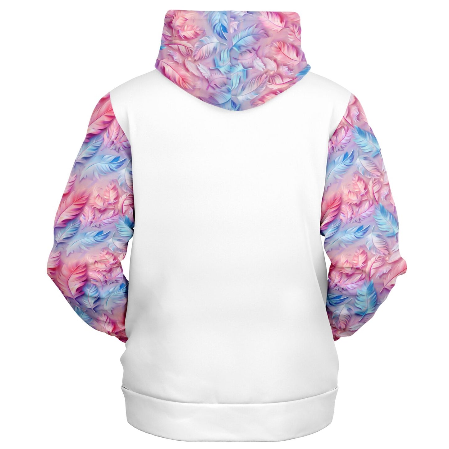 Pink and blue feathers Zip-Up Hoodie - AOP