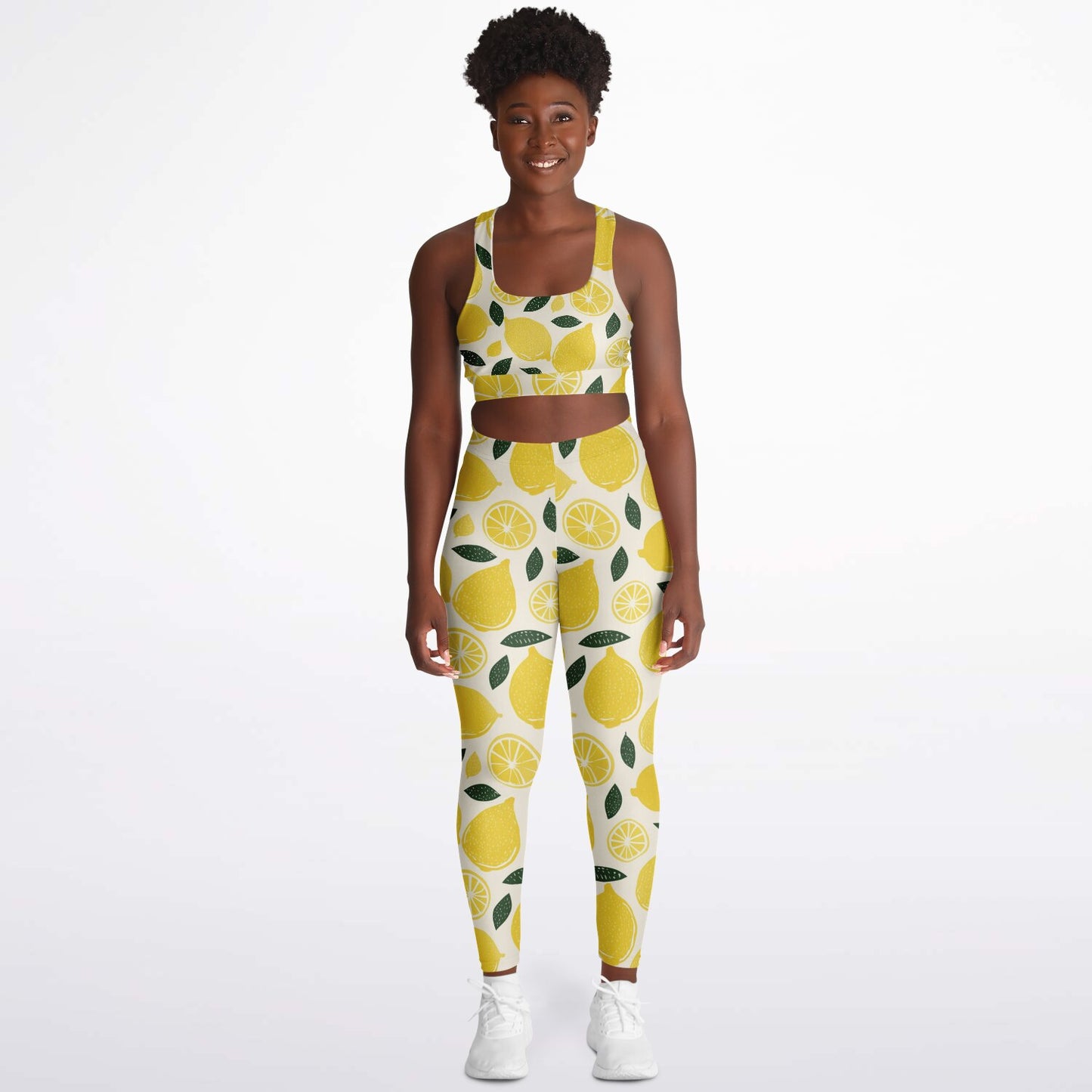 Lemon Padded Sports Bra & Leggings - AOP