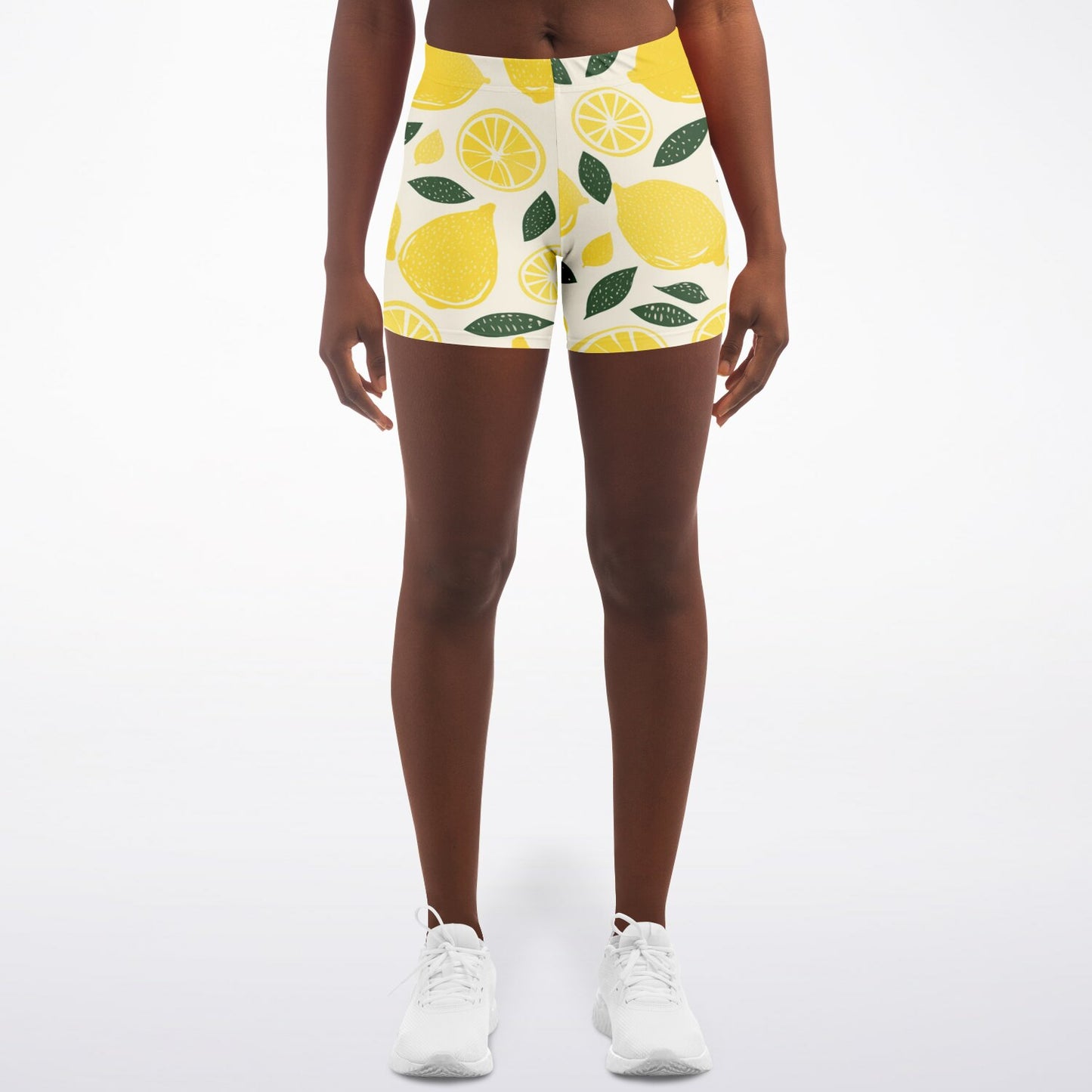 Lemon Legging Shorts - AOP