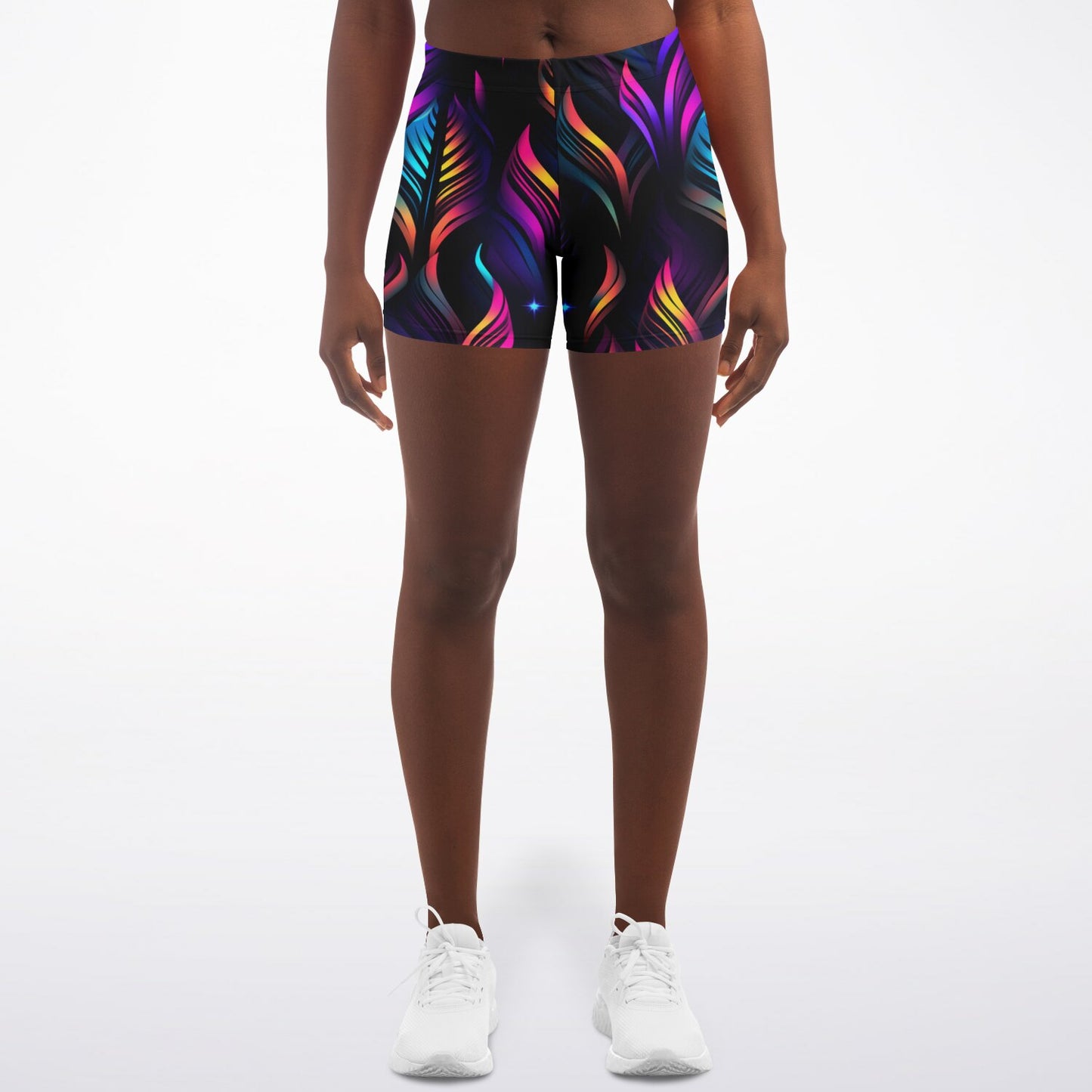 Neon Lights Legging Shorts - AOP D1