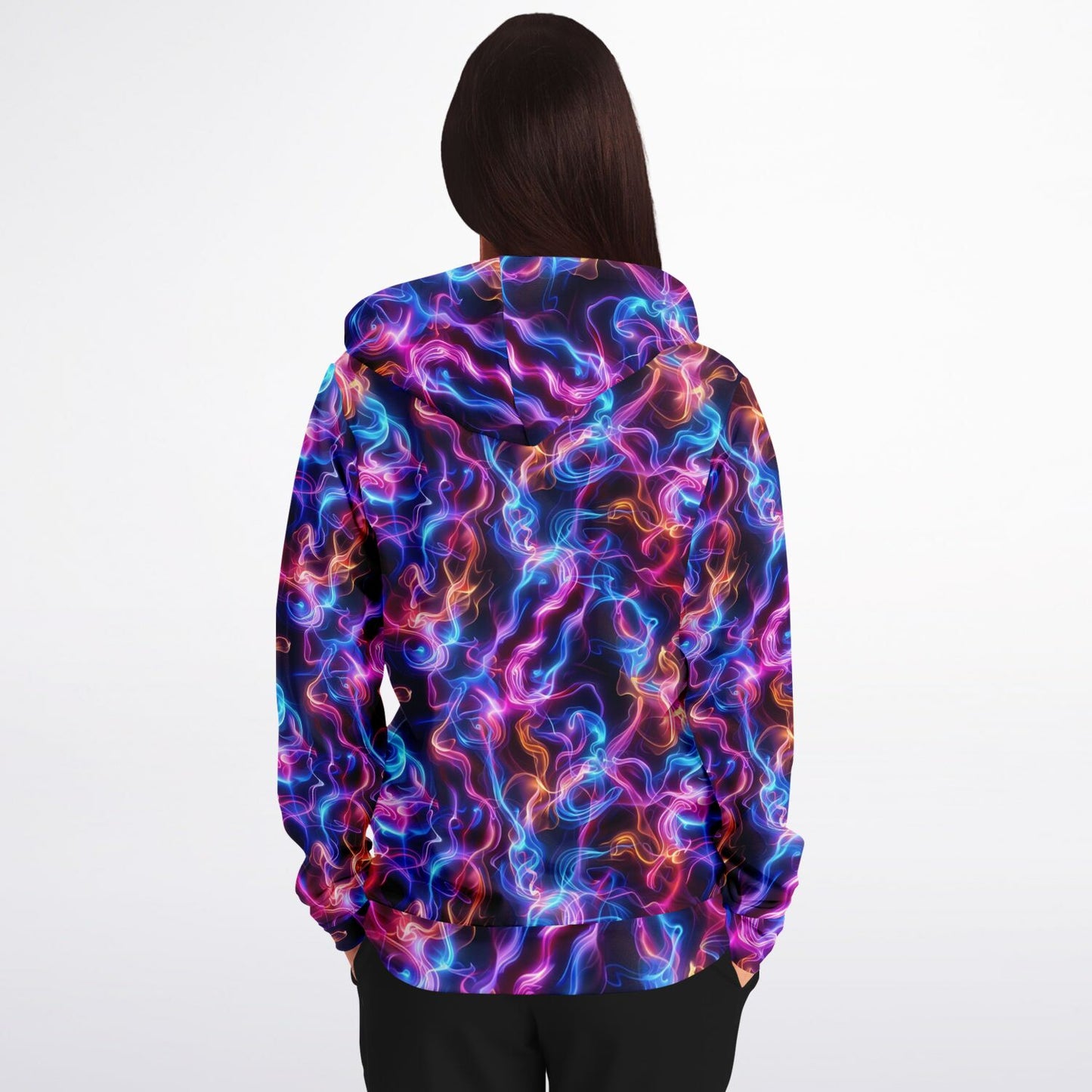 Neon Smoke Zip-Up Hoodie - AOP D6