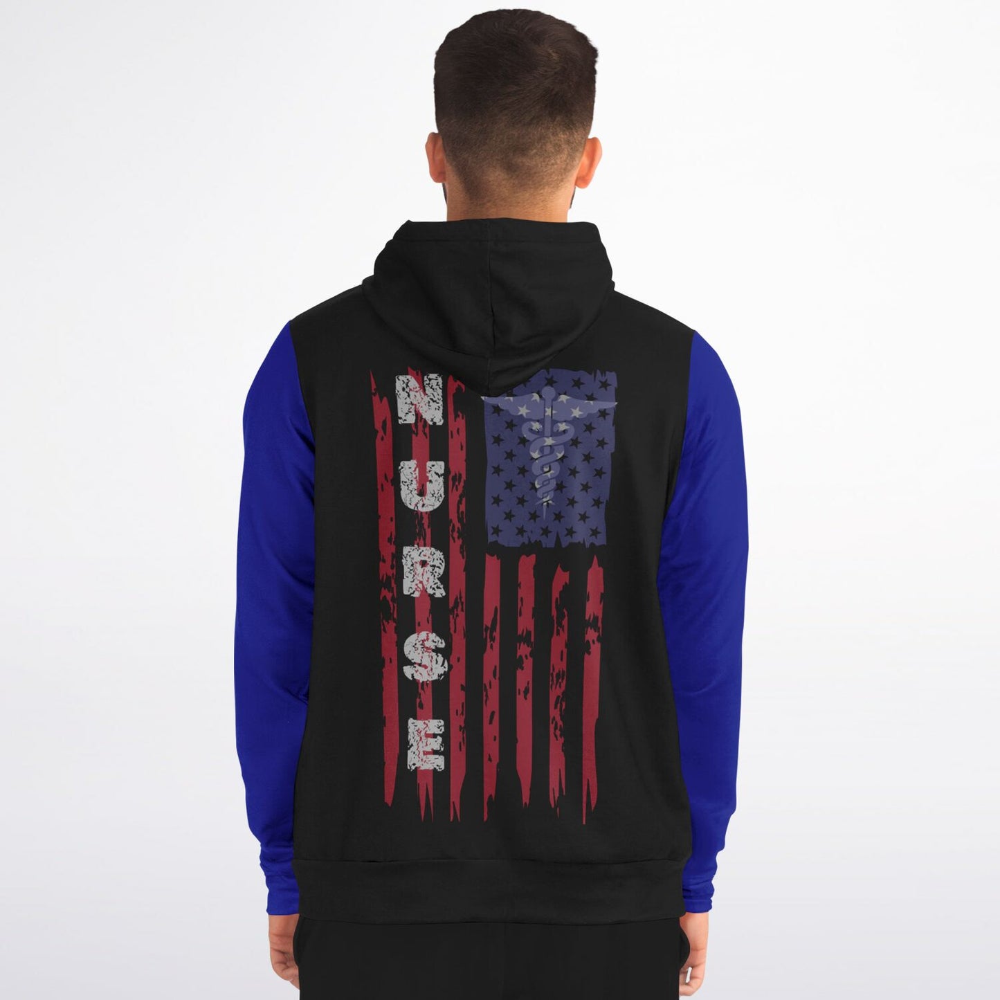 MICU RN Tribal, US Flag, Fashion Zip-Up Hoodie - AOP