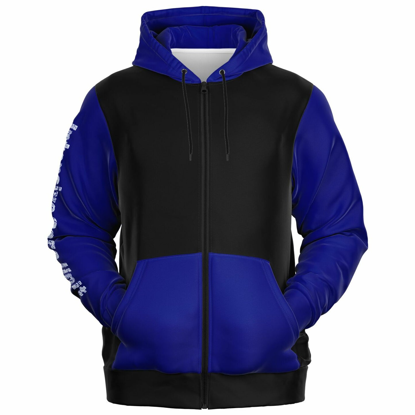 ICU Nurse Flag with Blue sleeves Fashion Zip-Up Hoodie -