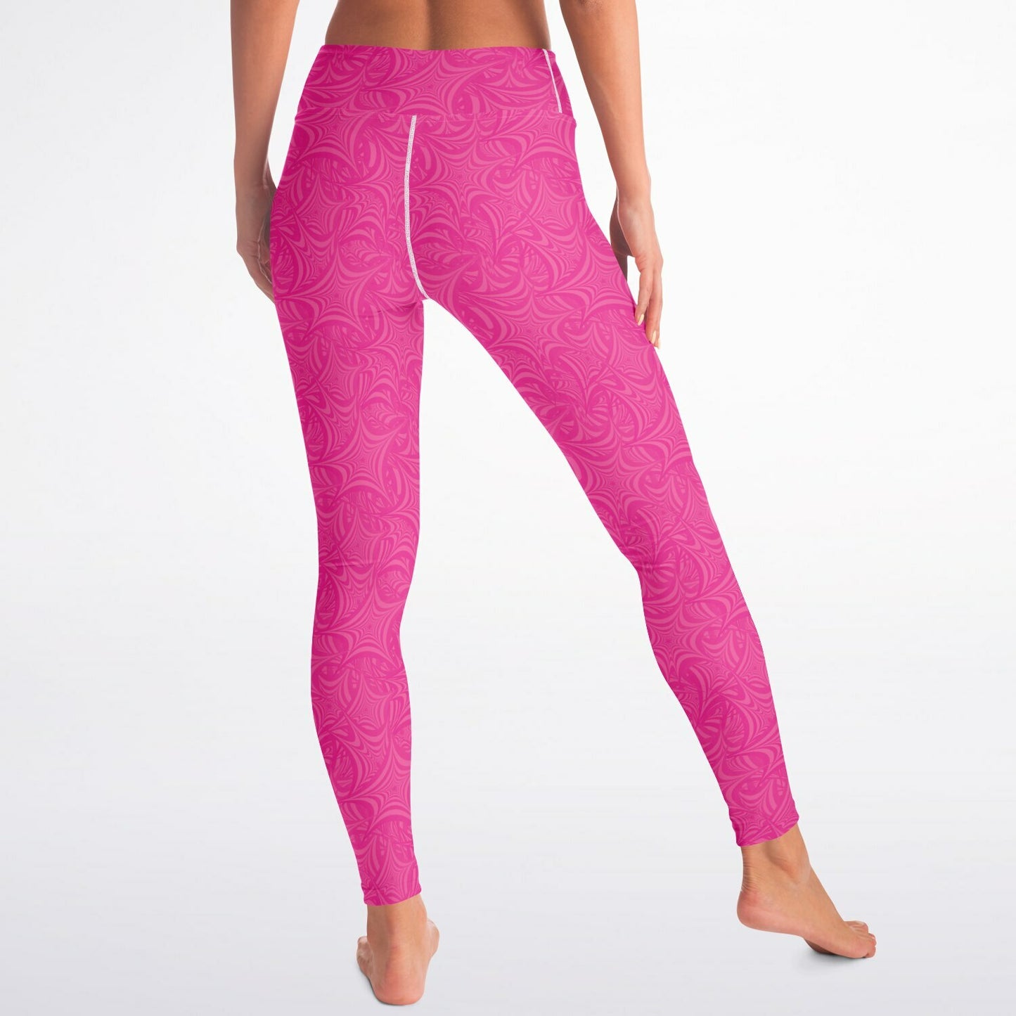 Pink stars Yoga Leggings - AOP