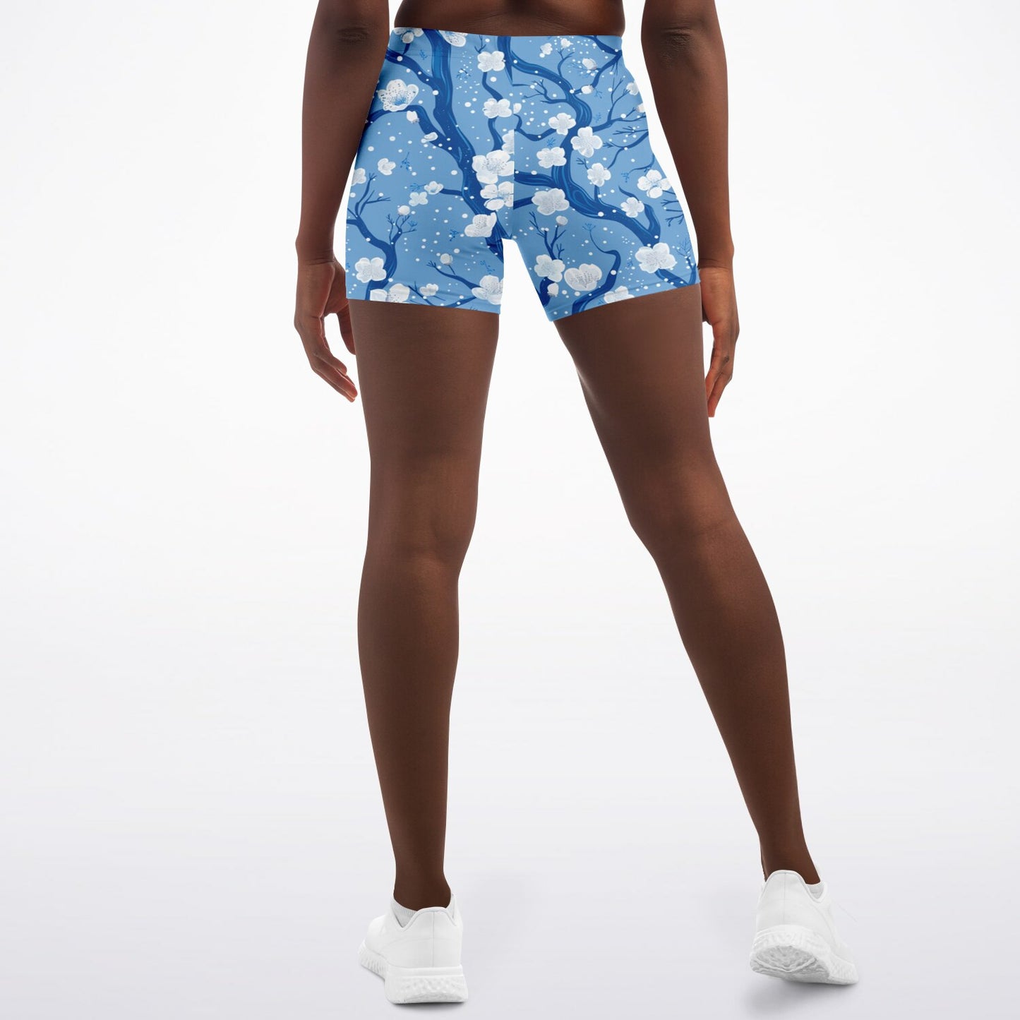 Blue poplar tree Legging Shorts - AOP