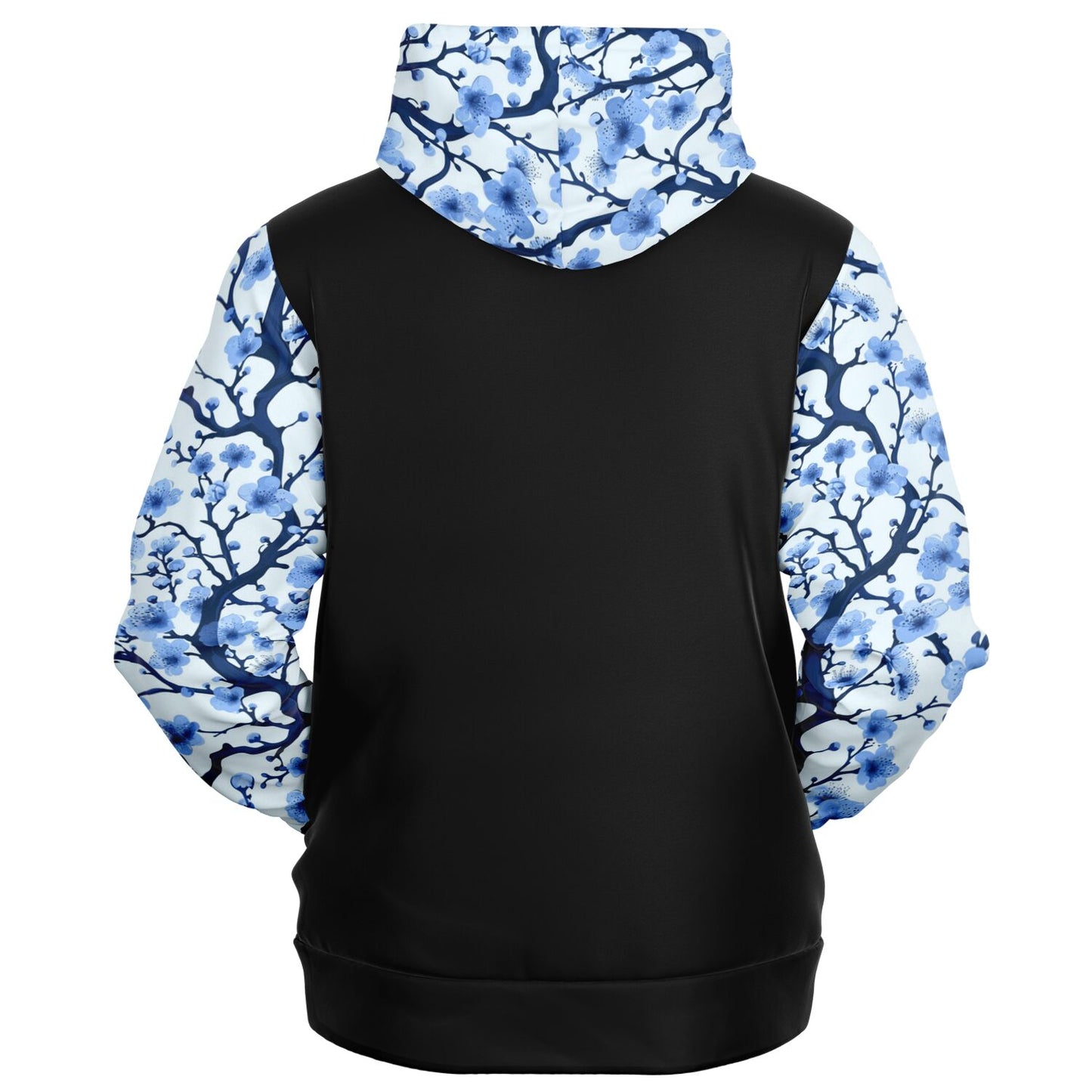 White with blue poplar tree Zip-Up Hoodie - AOP