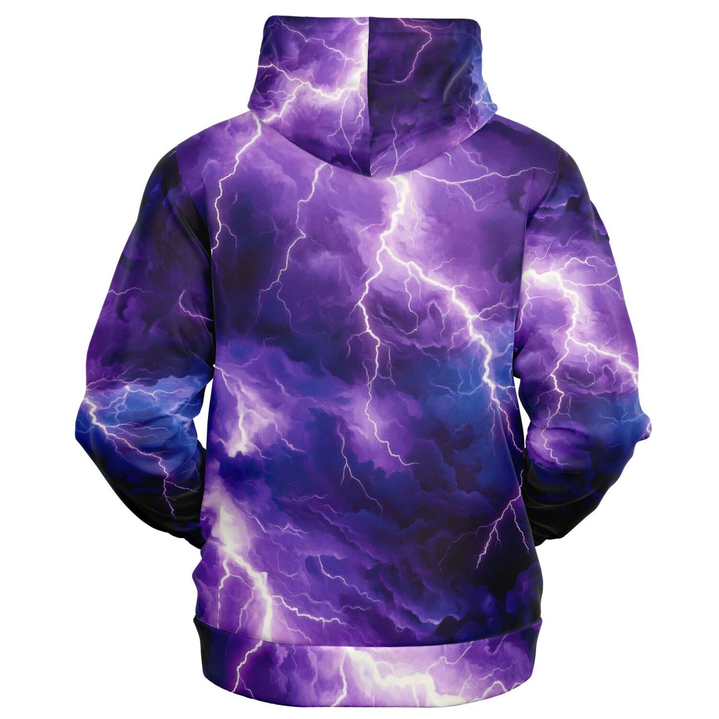 Purple Lightening Fashion Zip-Up Hoodie -