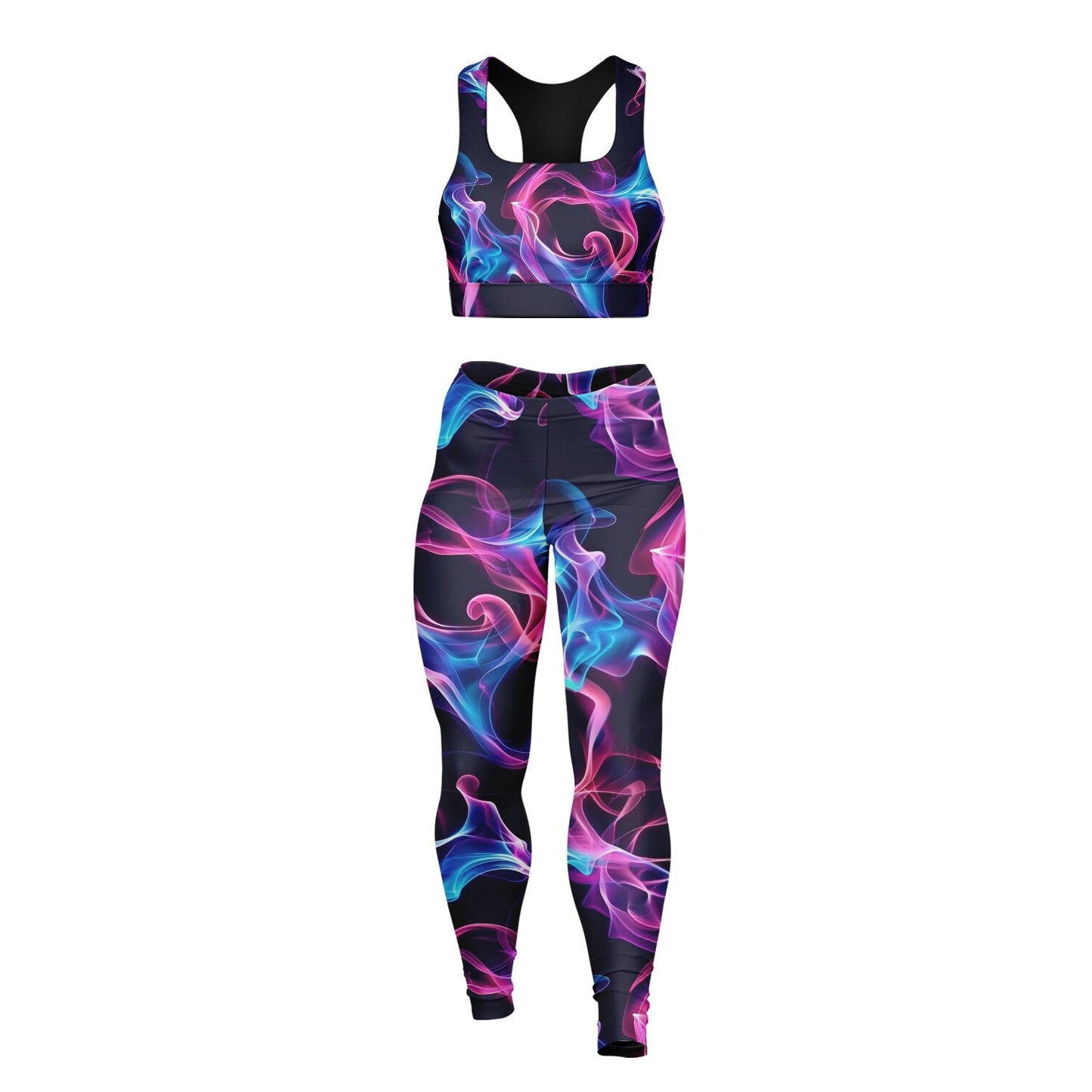 Neon Smoke 1 Padded Sports Bra & Leggings -