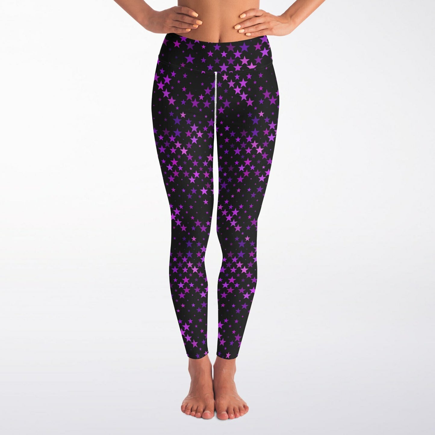 Purple Star Yoga Leggings - AOP