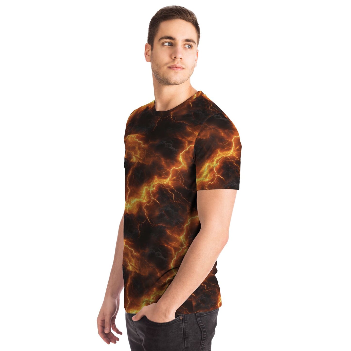 Black with Orange lightning T-shirt