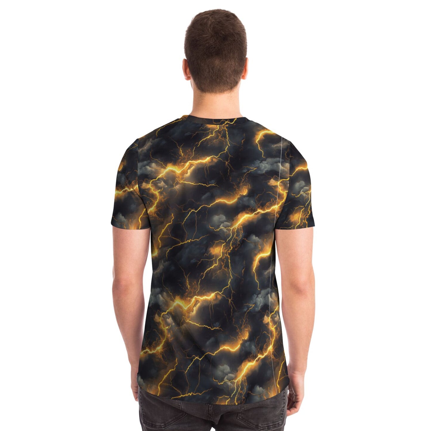 Black and yellow lightning T-shirt