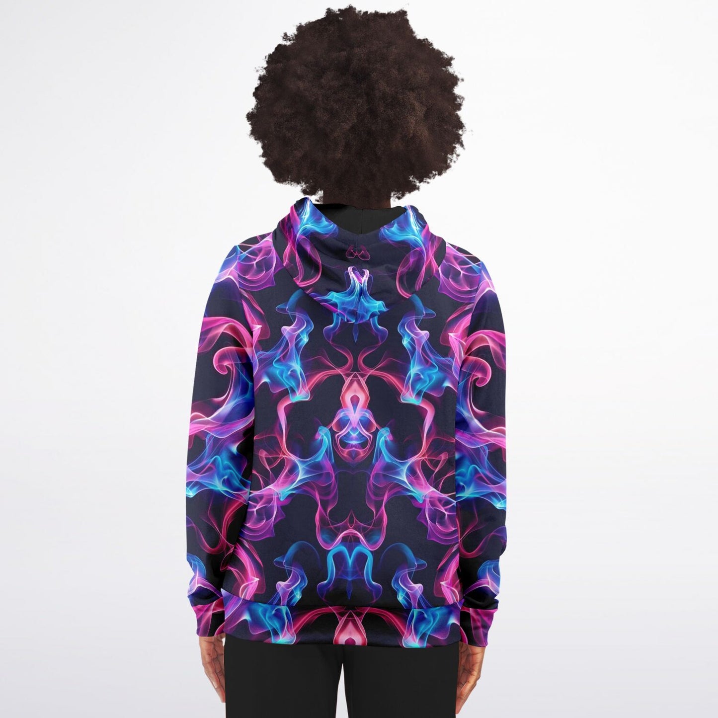 Neon smoke 1 Fashion Zip-Up Hoodie -