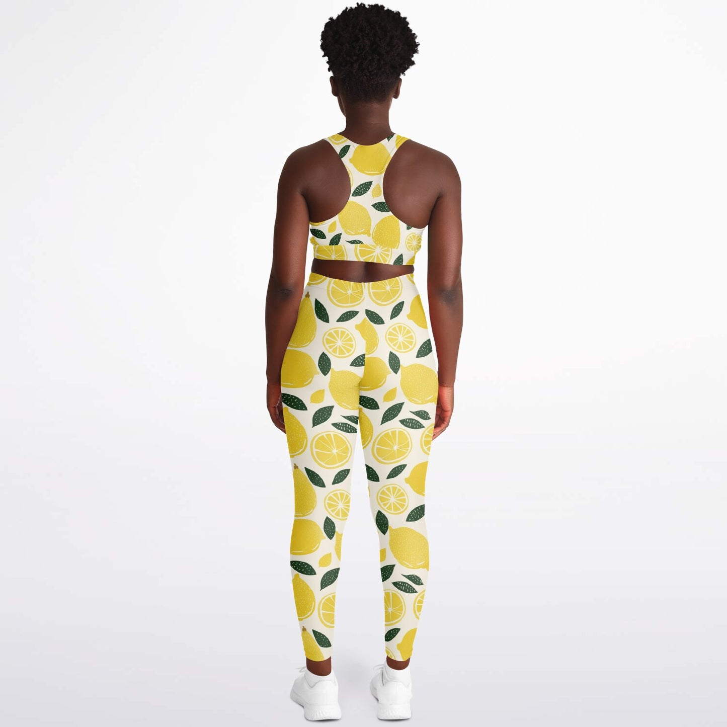 Lemon Padded Sports Bra & Leggings - AOP