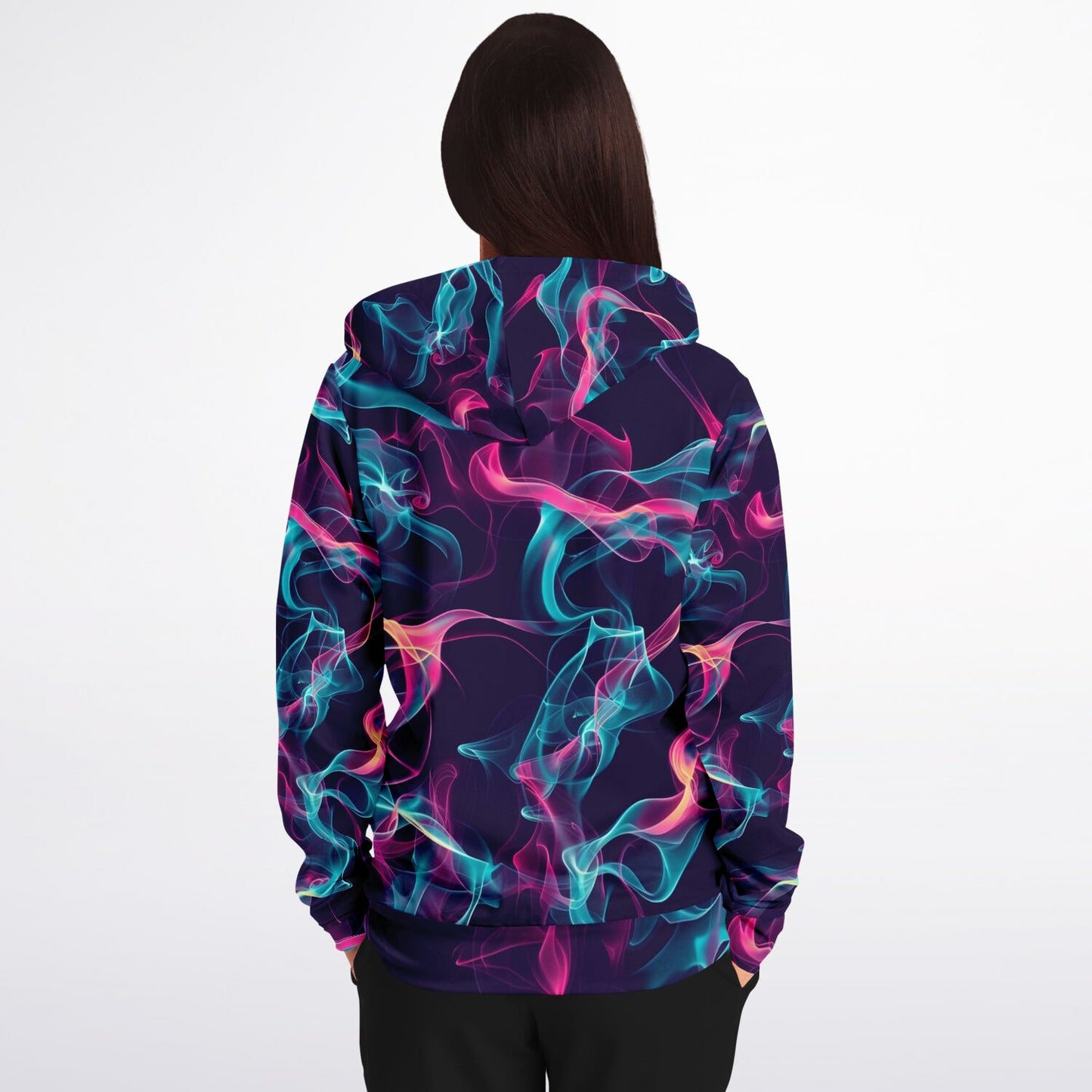 Neon smoke 3 Fashion Zip-Up Hoodie -