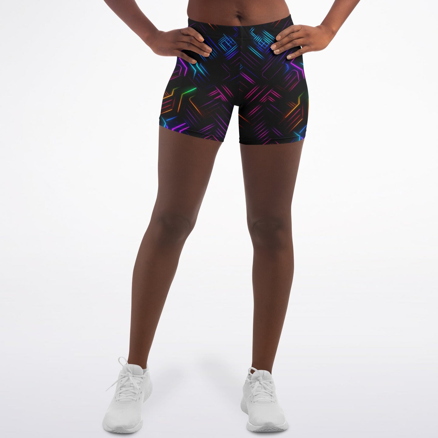 Neon Lights Legging Shorts - AOP D3