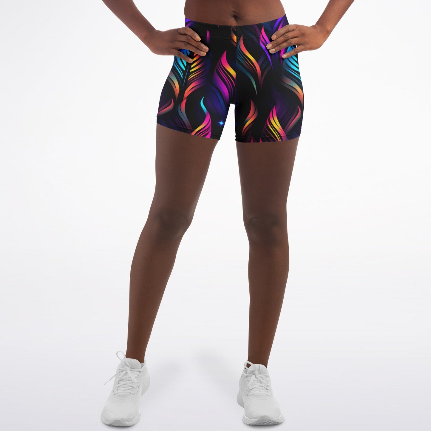 Neon Lights Legging Shorts - AOP D1