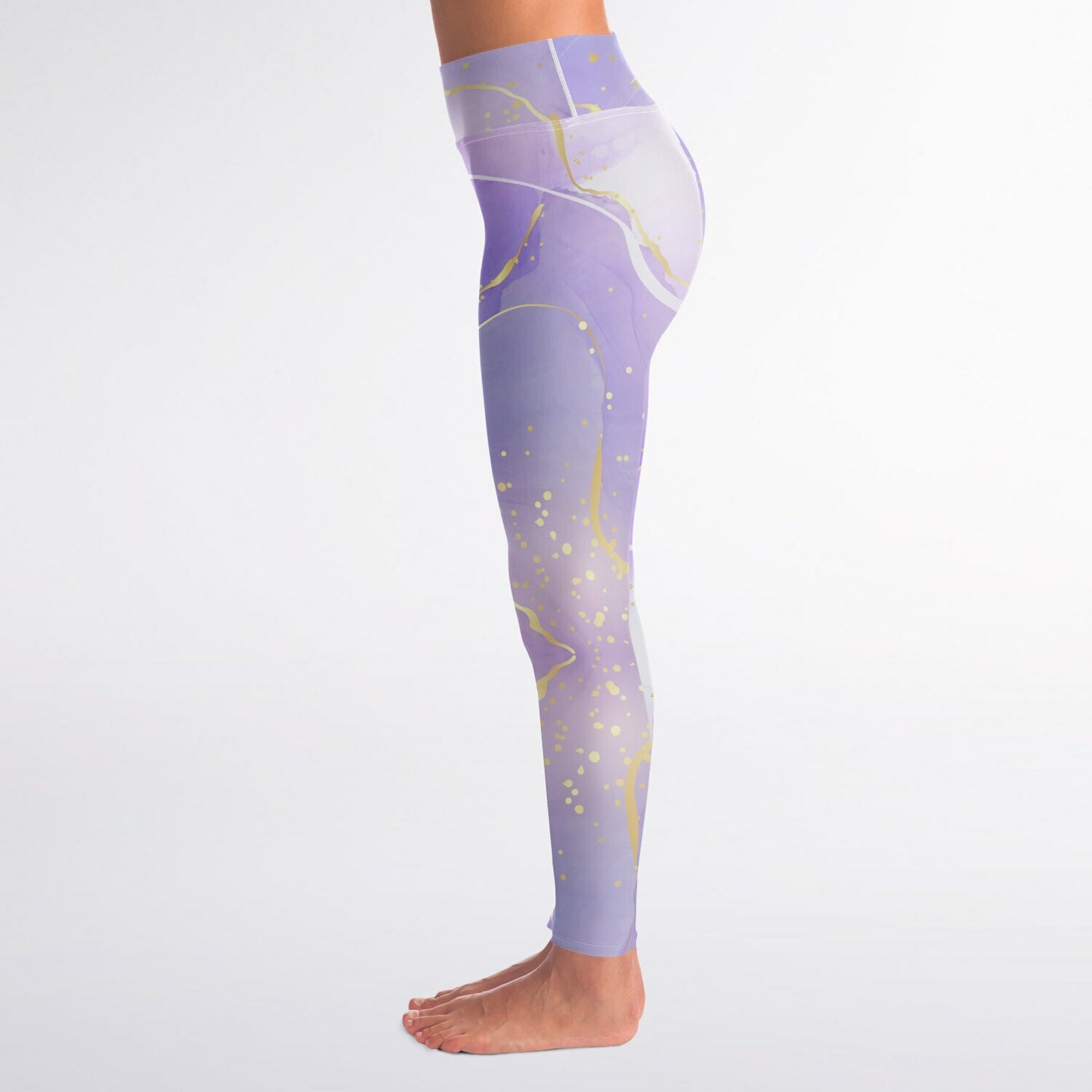Purple with gold Yoga Leggings