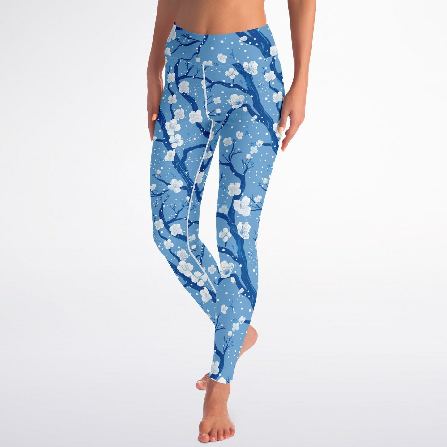 Blue poplar tree Yoga Leggings - AOP