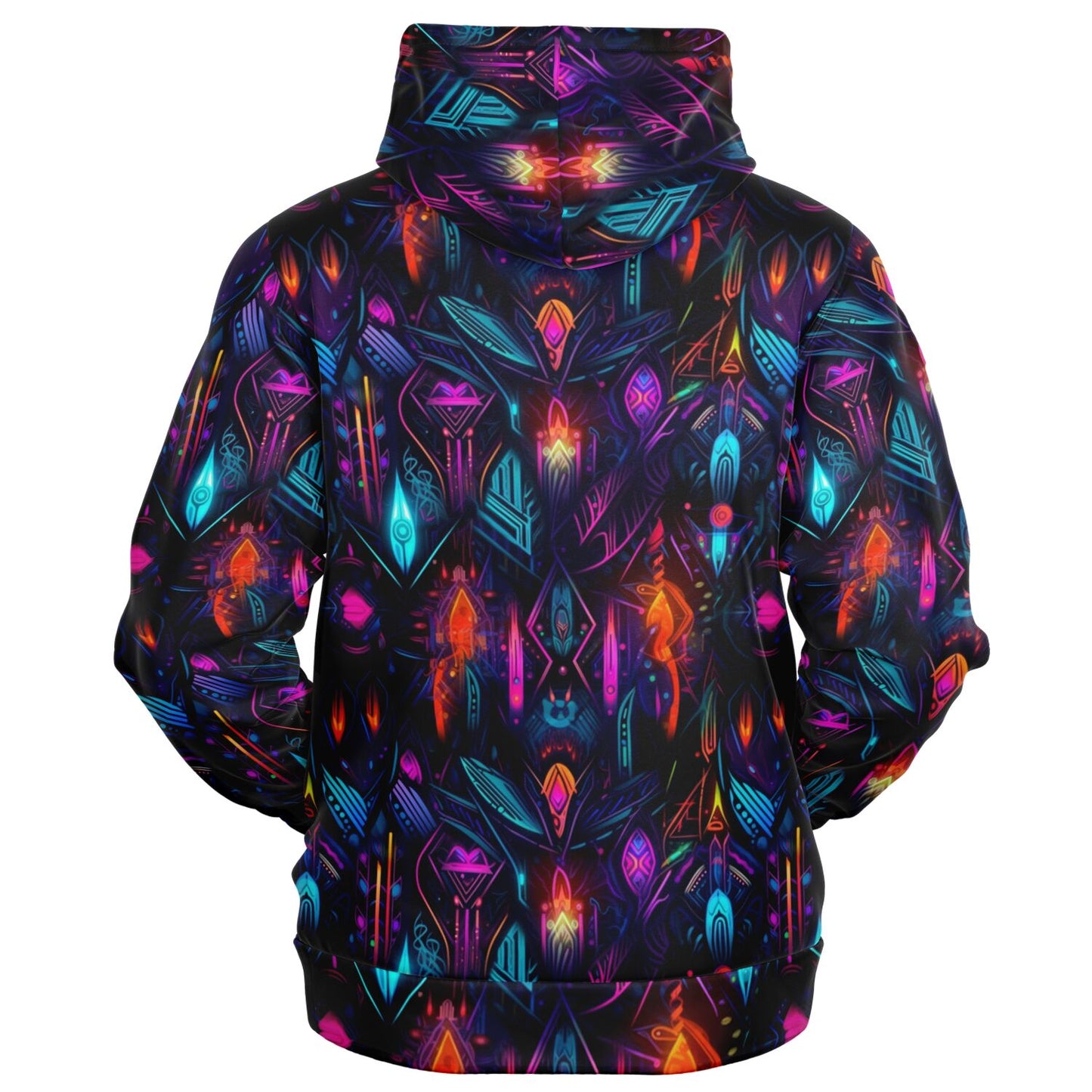 Neon Lights Zip-Up Hoodie - AOP D4