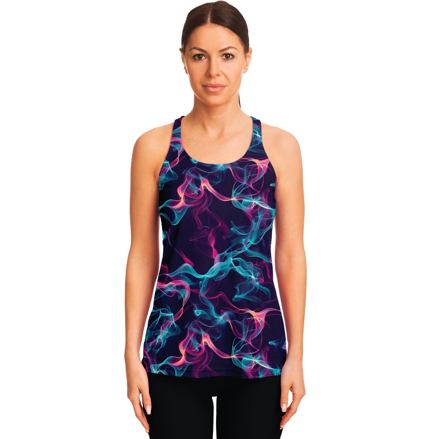 Neon Smoke Racerback Tank Top - AOP D2