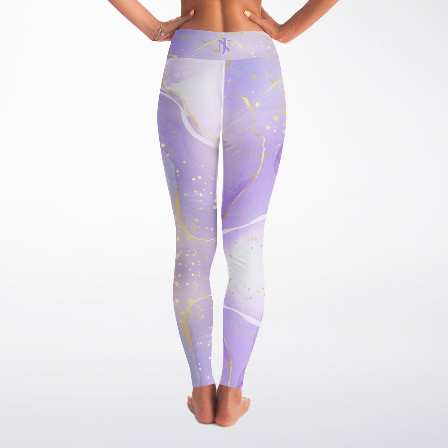 Purple with gold Yoga Leggings