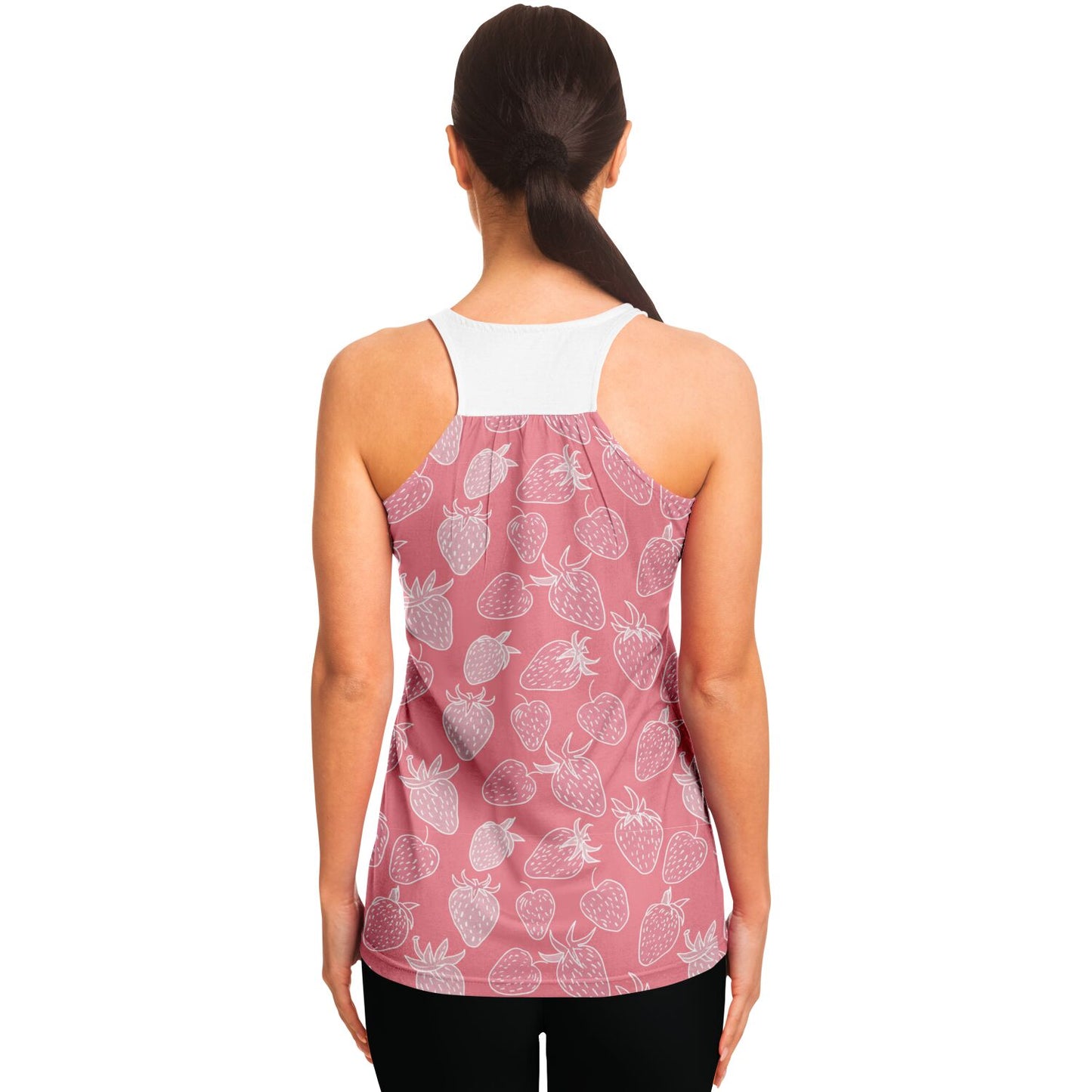 Pink Strawberry Racerback Tank Top - AOP