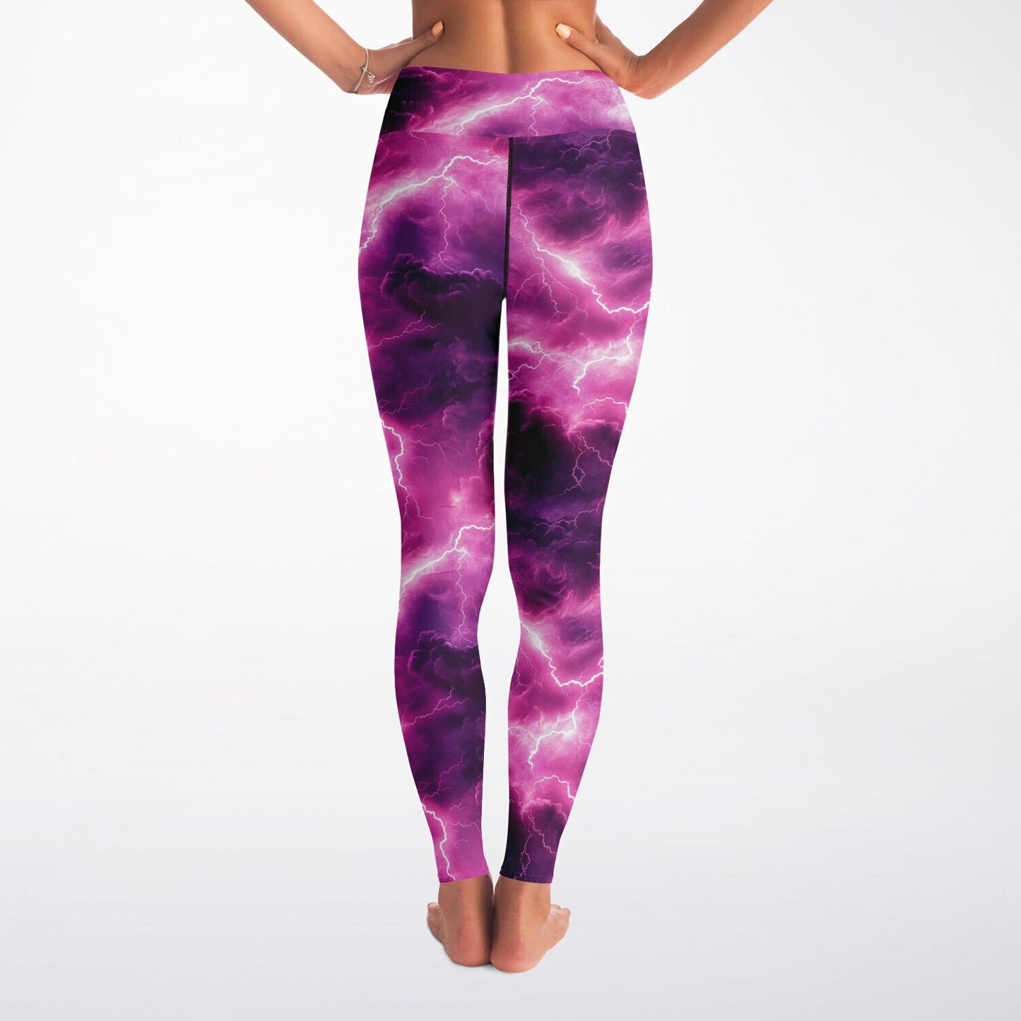 Pink lightning Yoga Leggings -