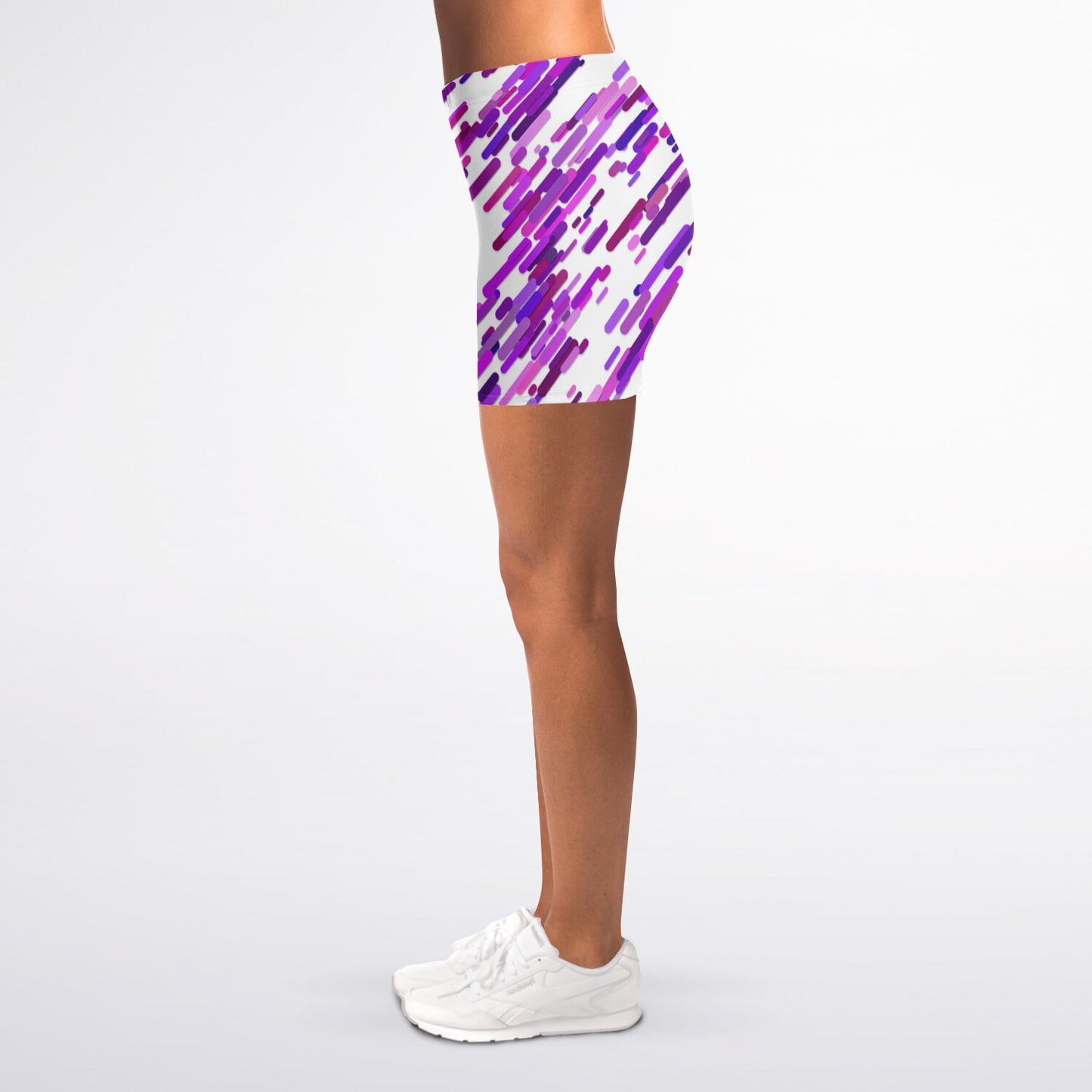 Purple abstract Legging Shorts - AOP
