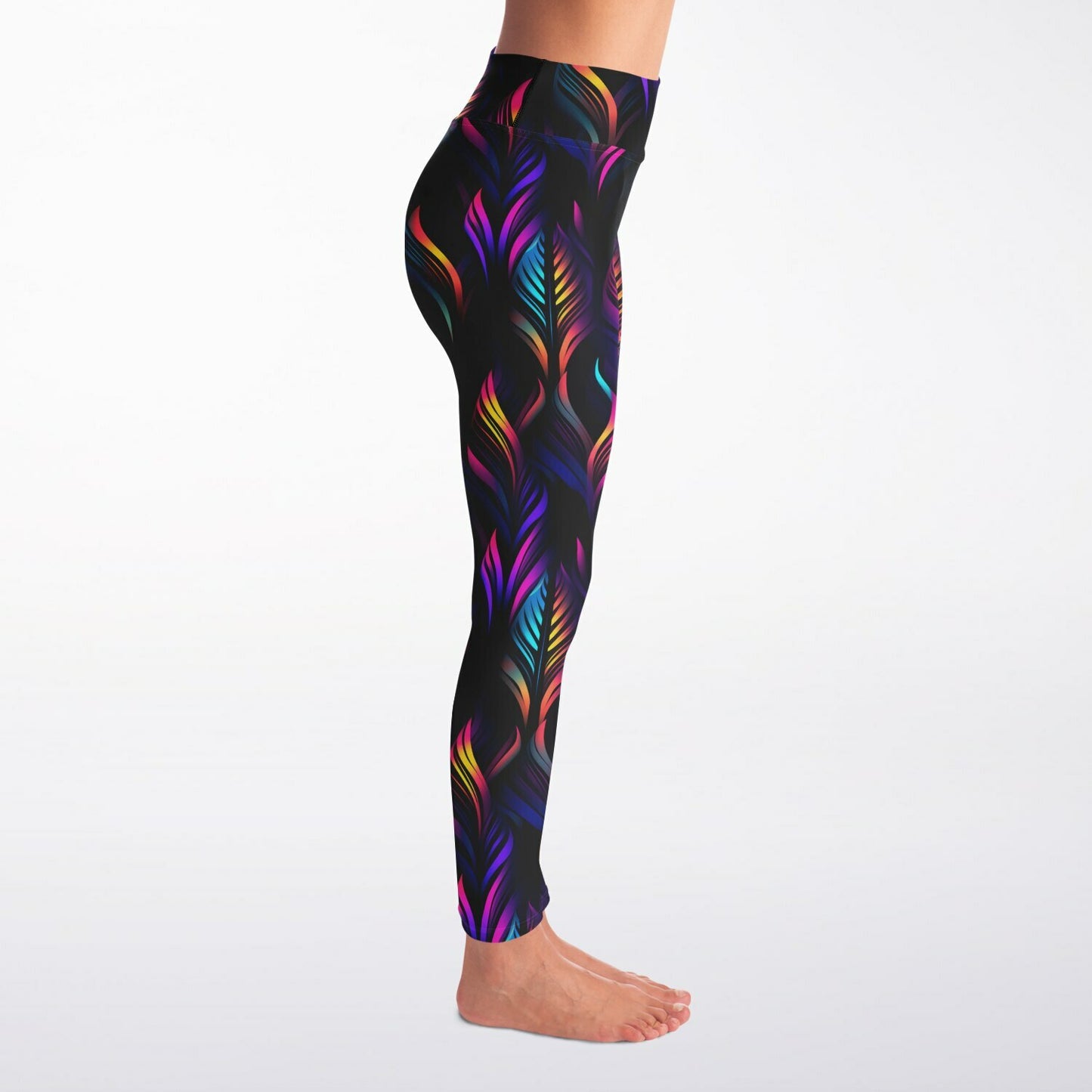 Neon Lights Yoga Leggings - AOP D1