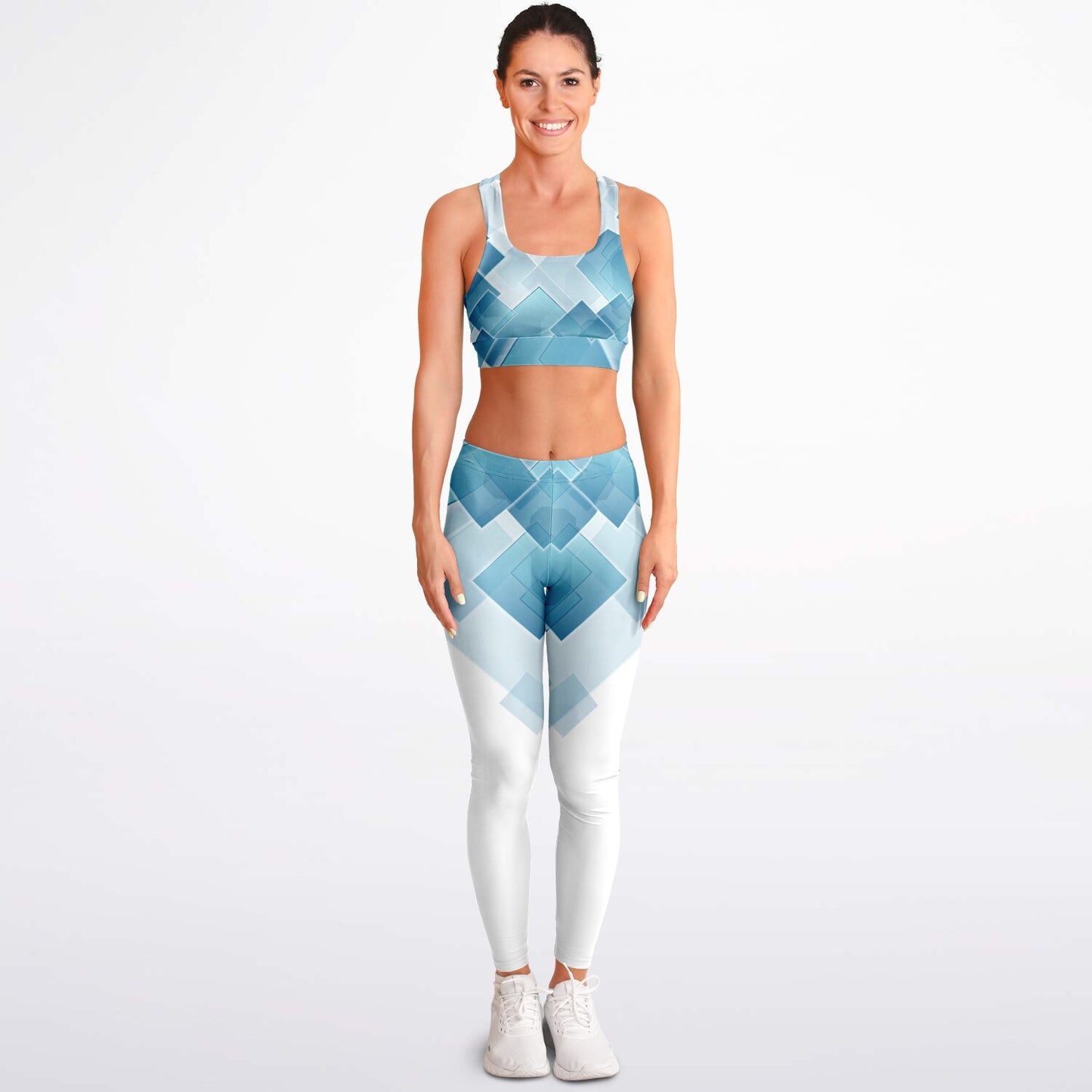 Blue Ice Padded Sports Bra & Leggings -