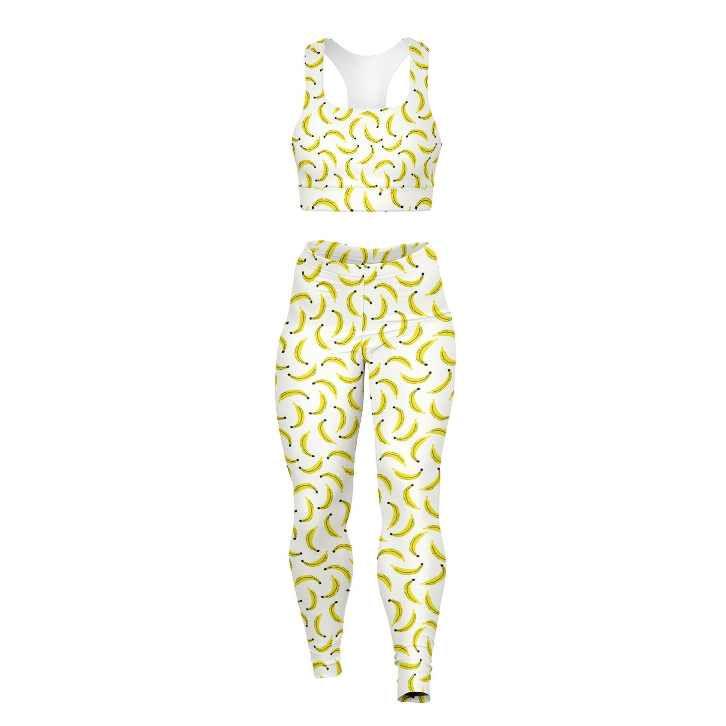 Banana's Padded Sports Bra & Leggings - AOP
