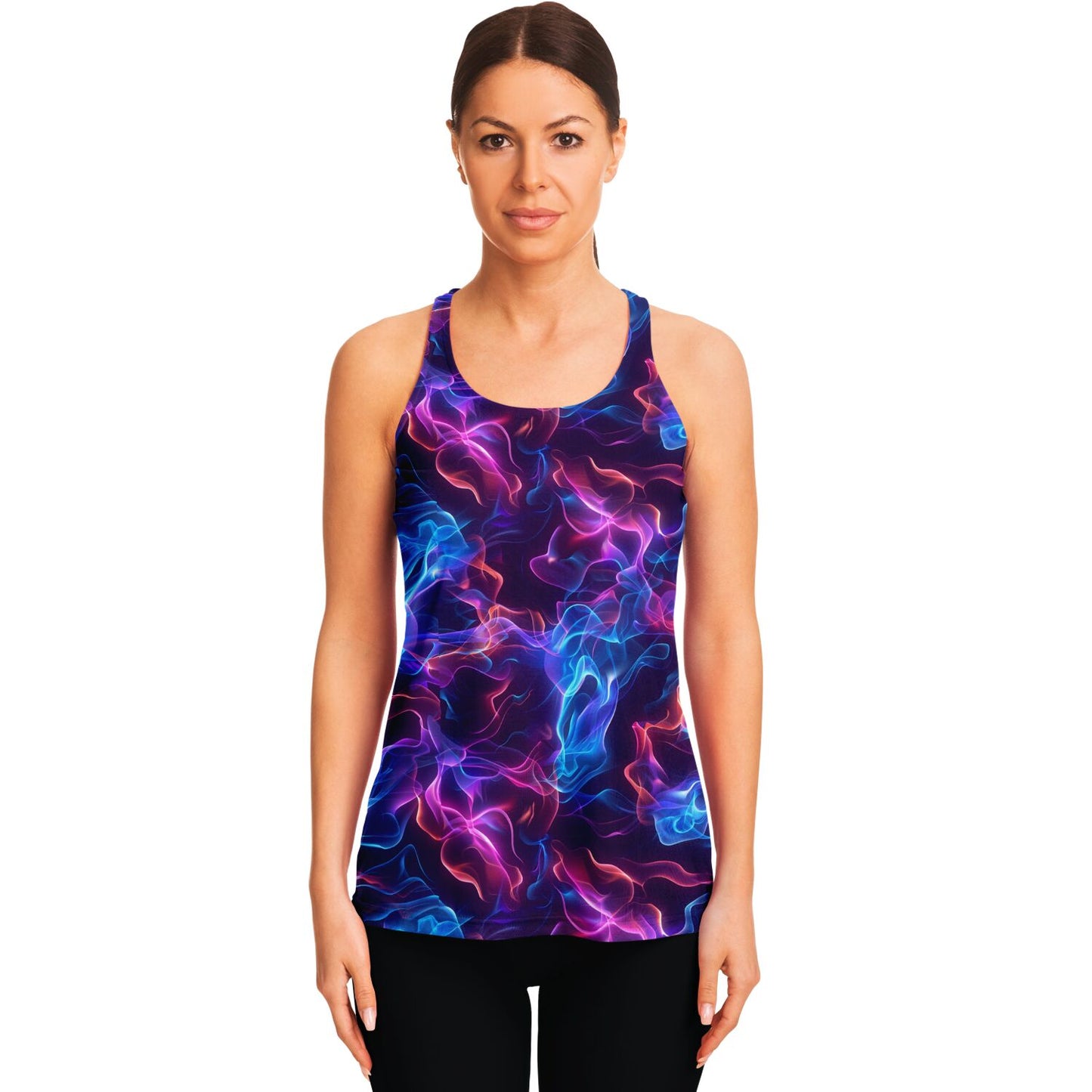 Neon Smoke Racerback Tank Top - AOP D7