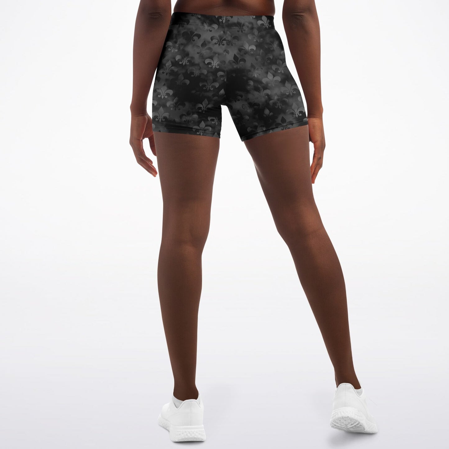Black Noir Legging Shorts - AOP D3