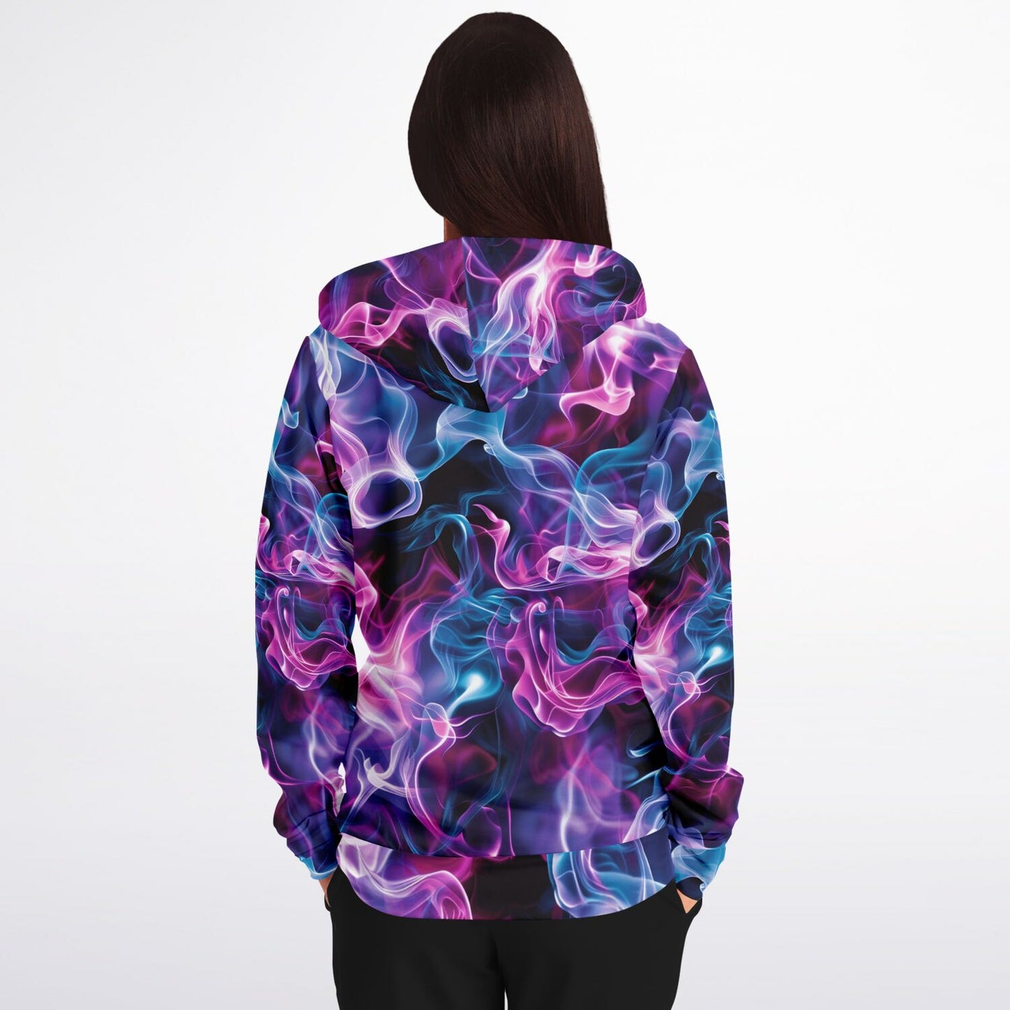 Neon Smoke 2 Fashion Zip-Up Hoodie -