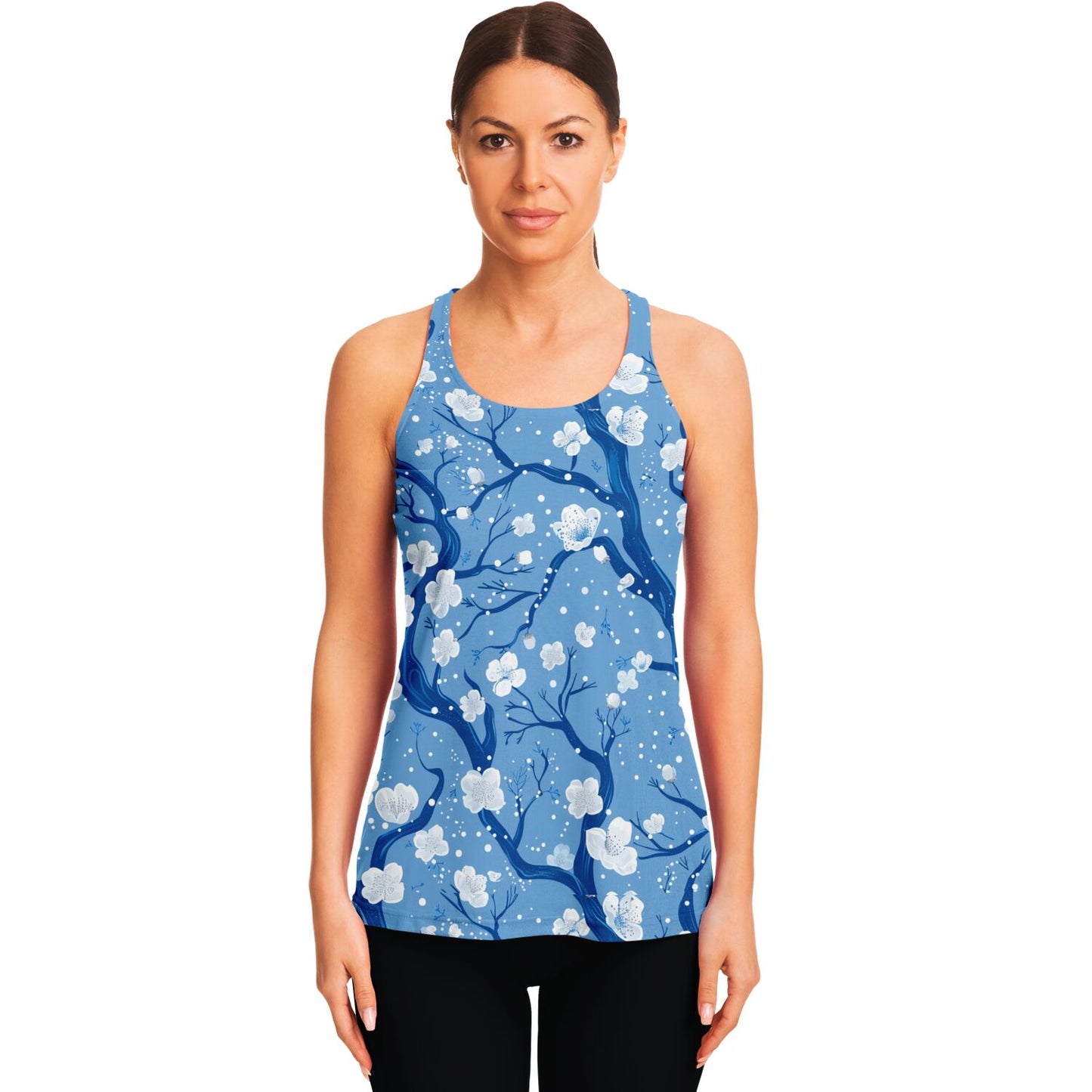 Blue poplar tree Racerback Tank Top - AOP