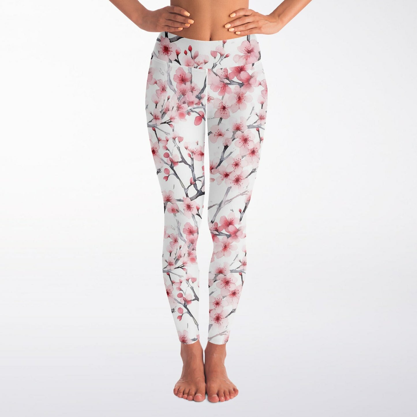 Pink Tree Blossom's Yoga Leggings - AOP