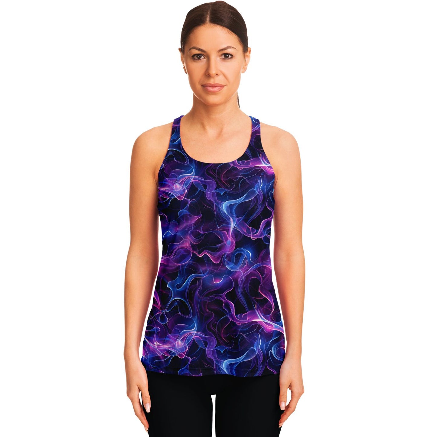 Neon Smoke Racerback Tank Top - AOP D8