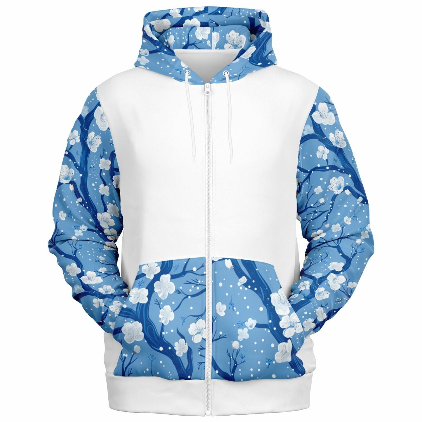 Blue poplar tree Zip-Up Hoodie - AOP