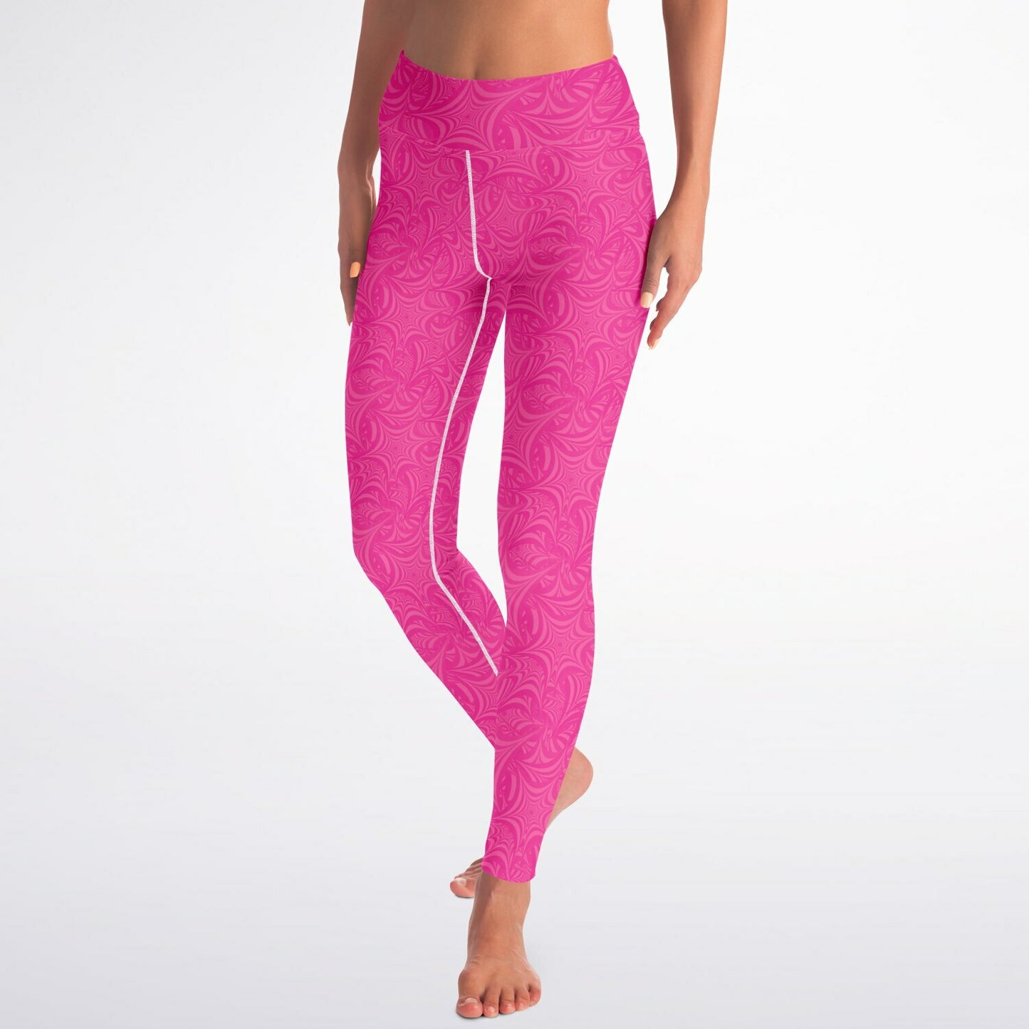 Pink stars Yoga Leggings - AOP