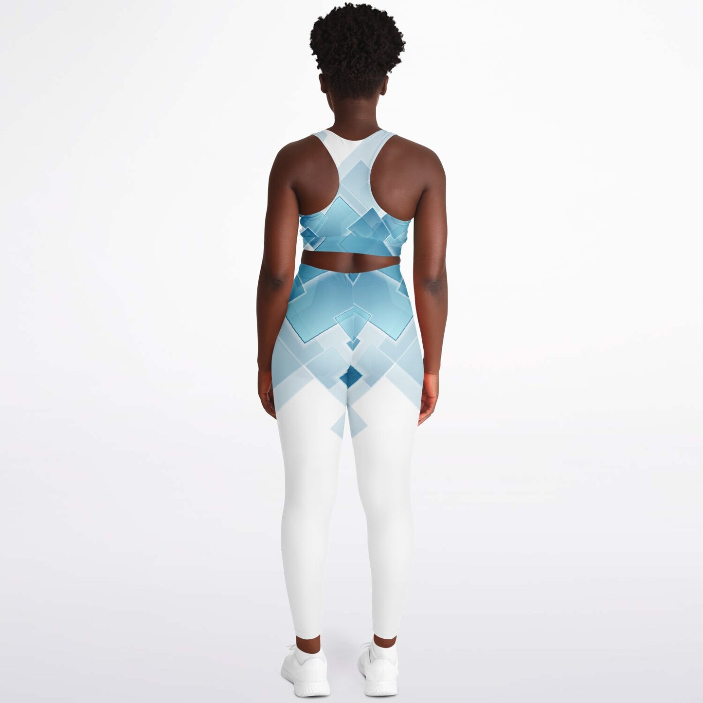 Blue Ice Padded Sports Bra & Leggings -