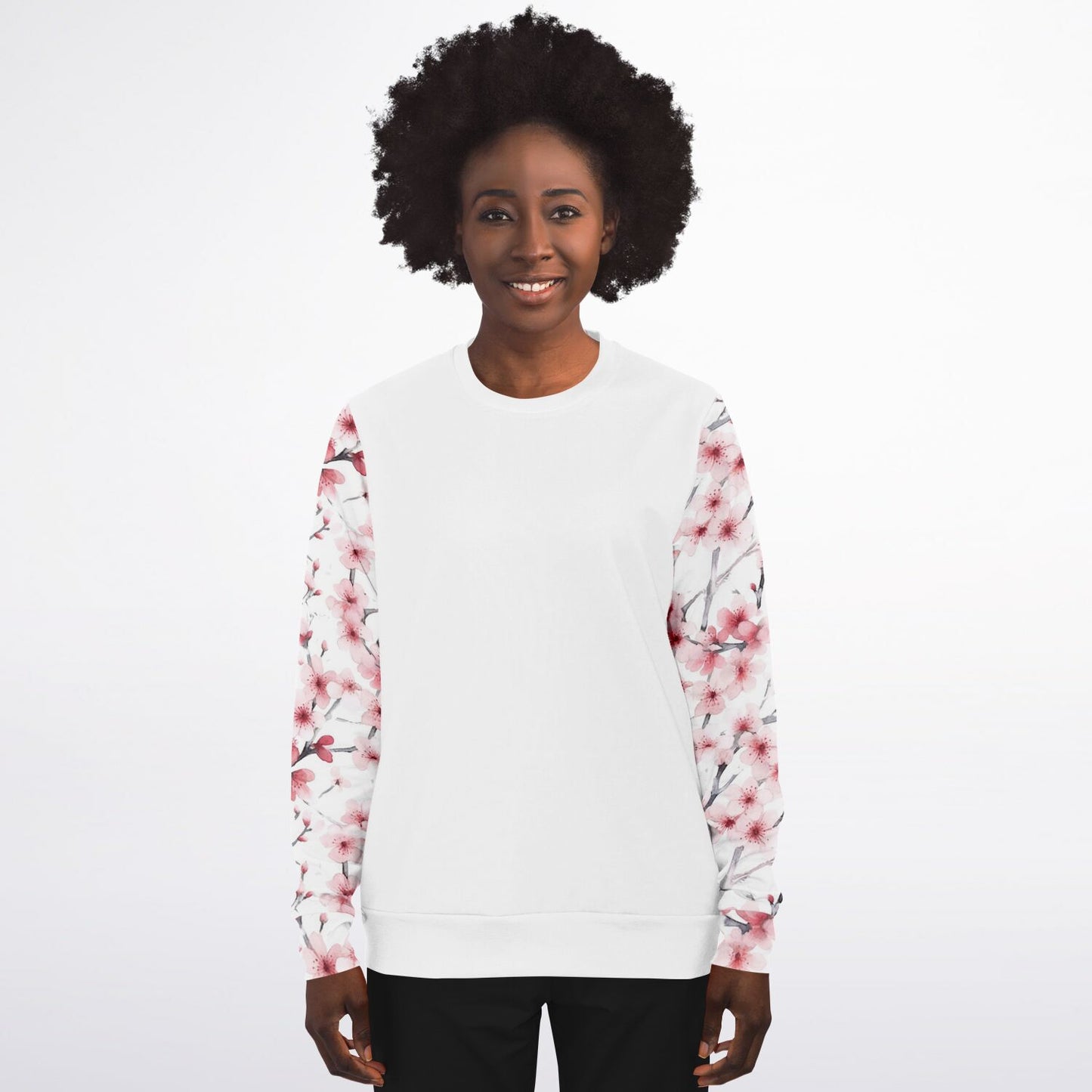 Pink Tree Blossom's Crew Fashion Sweatshirt - AOP