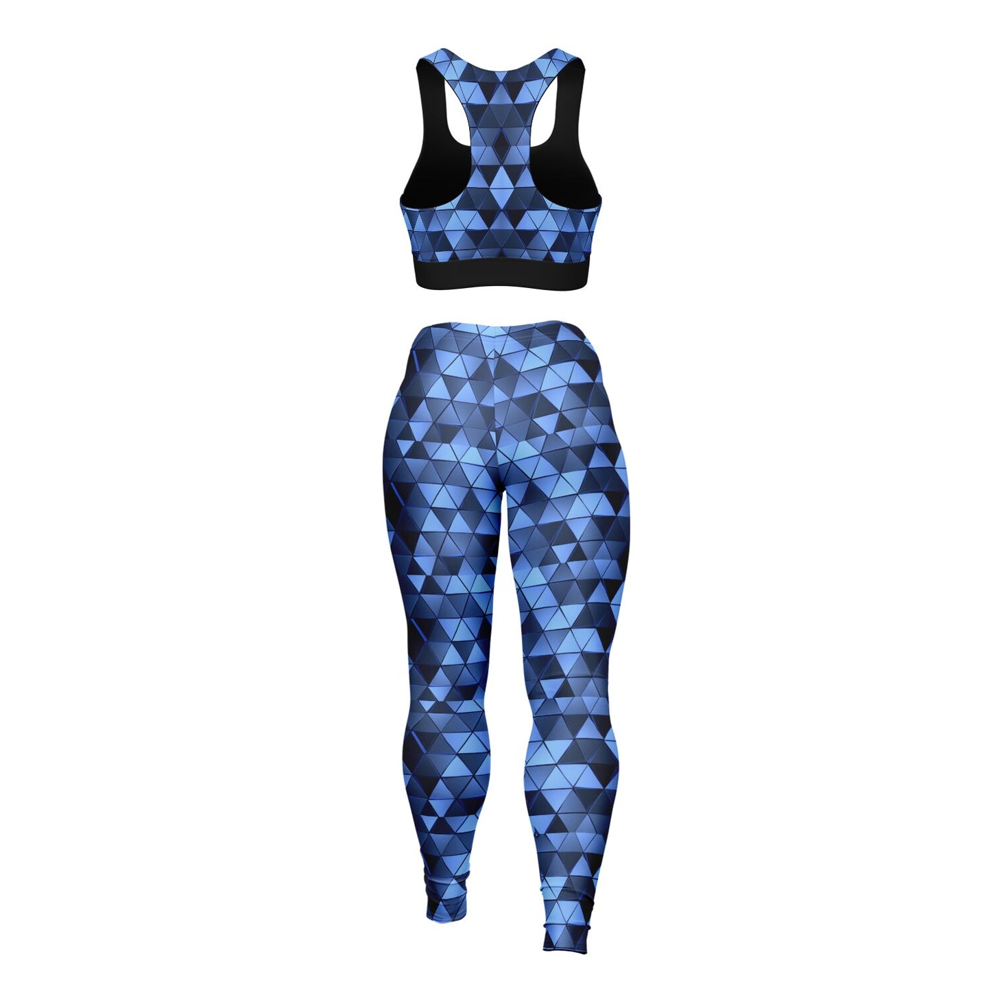 Blue Diamond Padded Sports Bra & Leggings -